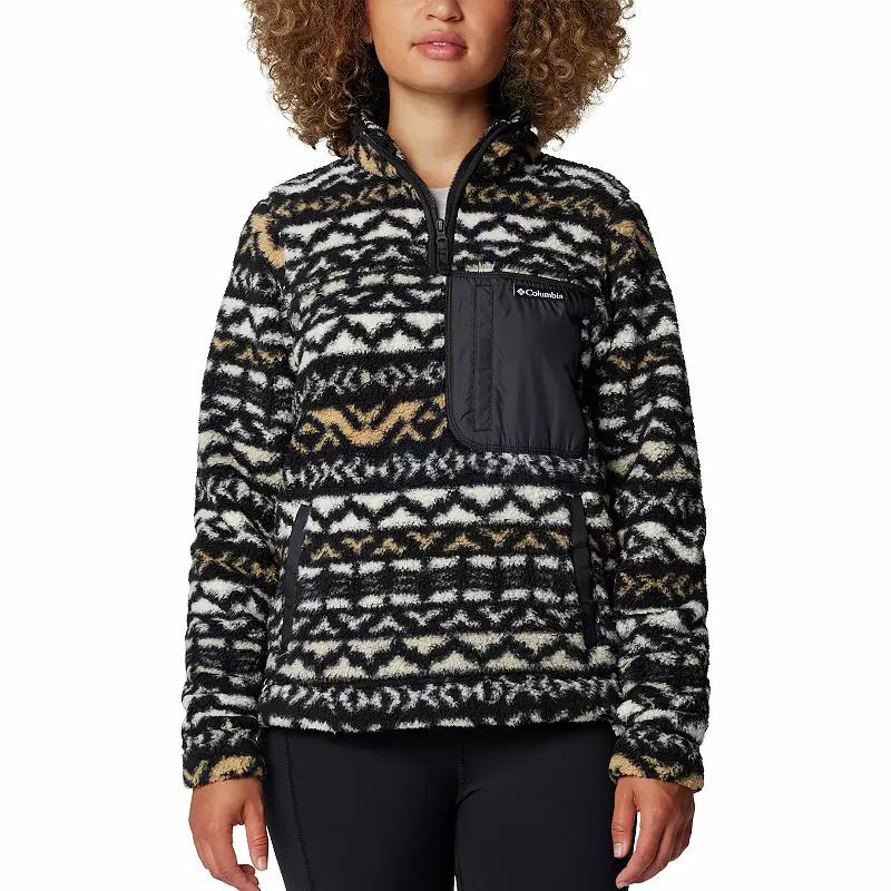 Women's Columbia West Bend II 1/4 Zip Pullover, Size: Large, Black Madras Product Image