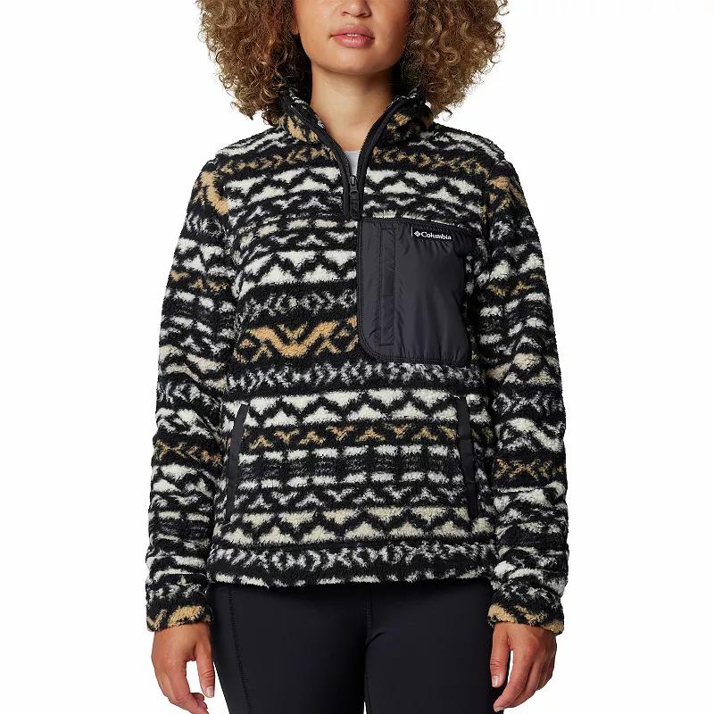 Women's Columbia West Bend II 1/4 Zip Pullover, Size: Large, Black Madras Product Image