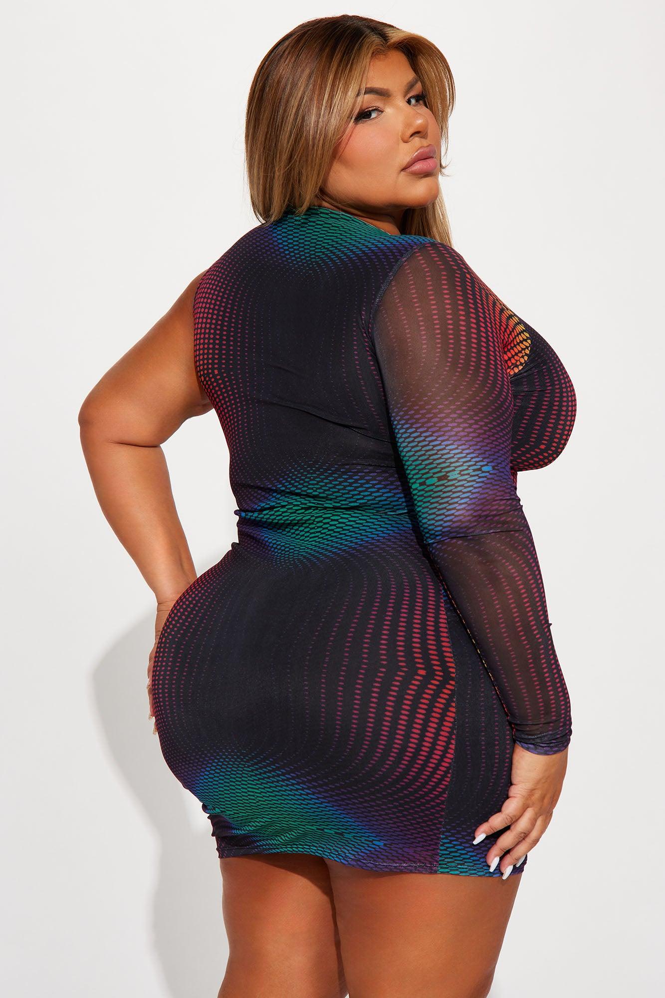 All An Illusion Mesh Mini Dress - Multi Color Product Image