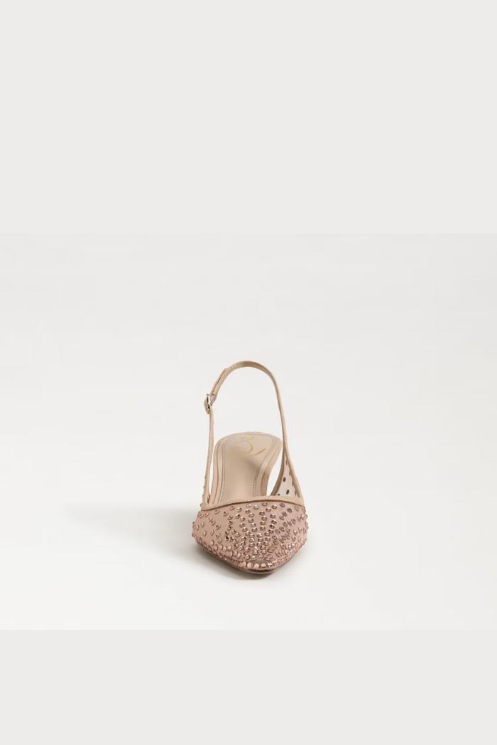 Bianka Mesh Slingback Heel- Tan Mesh Product Image