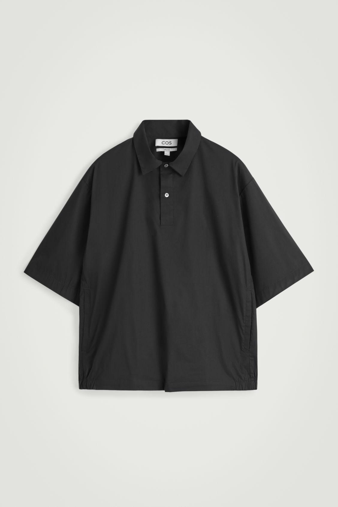 COTTON POPOVER SHORT-SLEEVED SHIRT Product Image