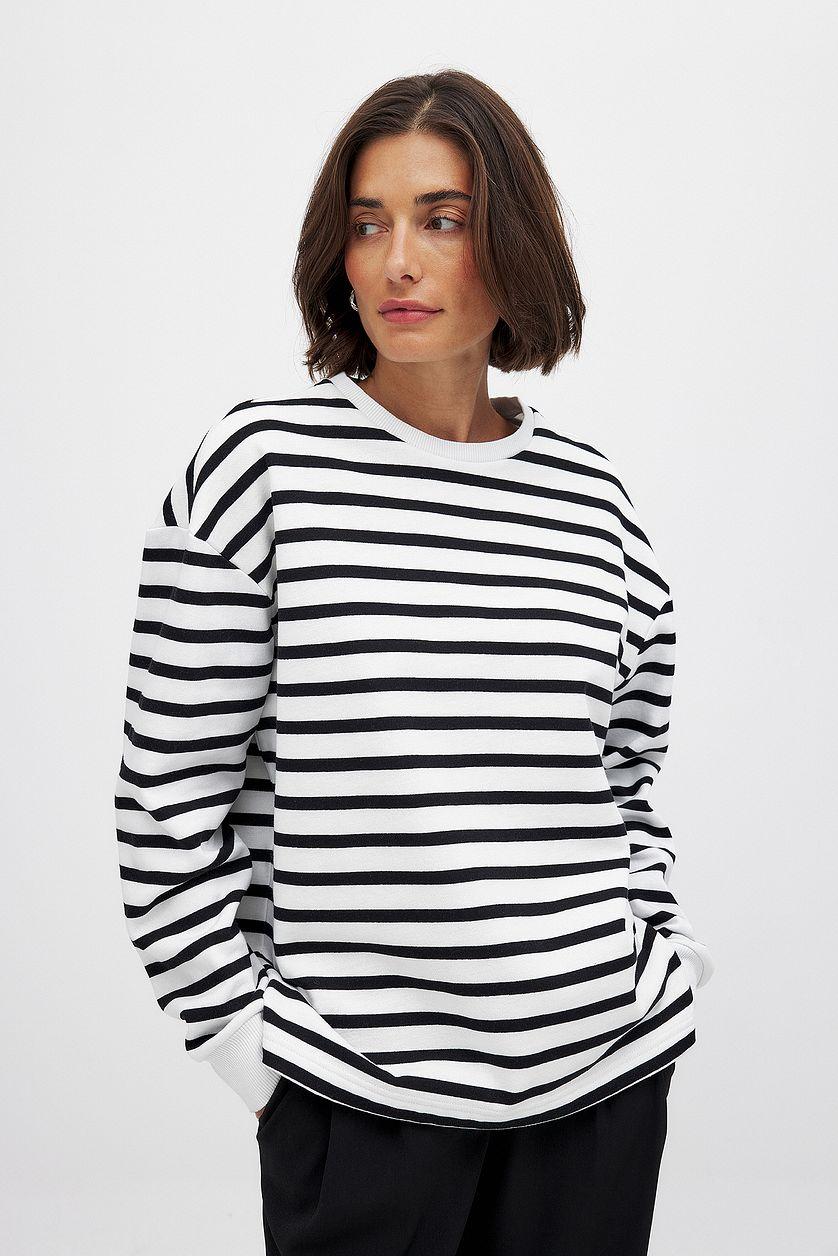 Striped Oversized Sweatshirt Product Image