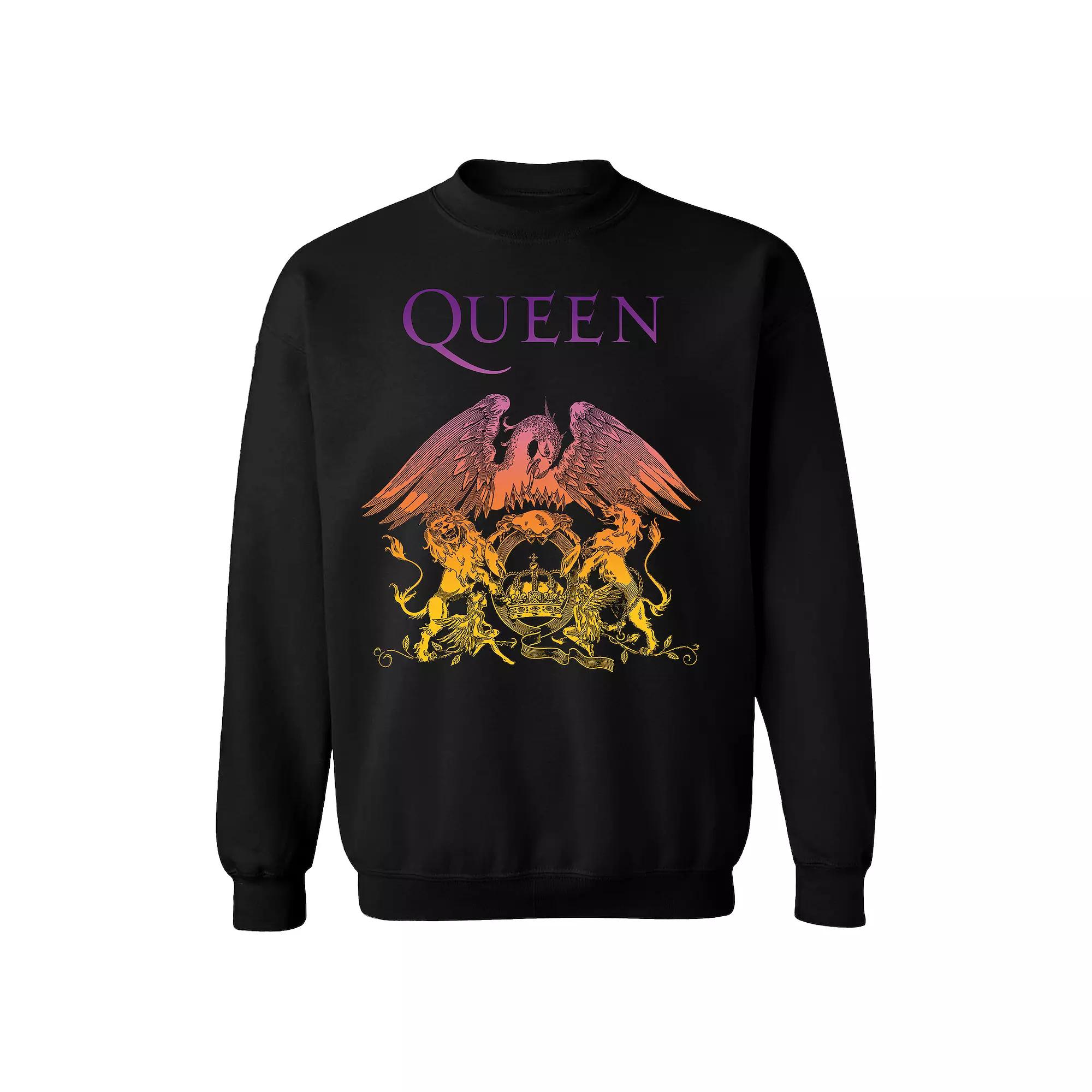 Men's Queen Crest Gradient Sweatshirt, Size: XXL, Black Product Image