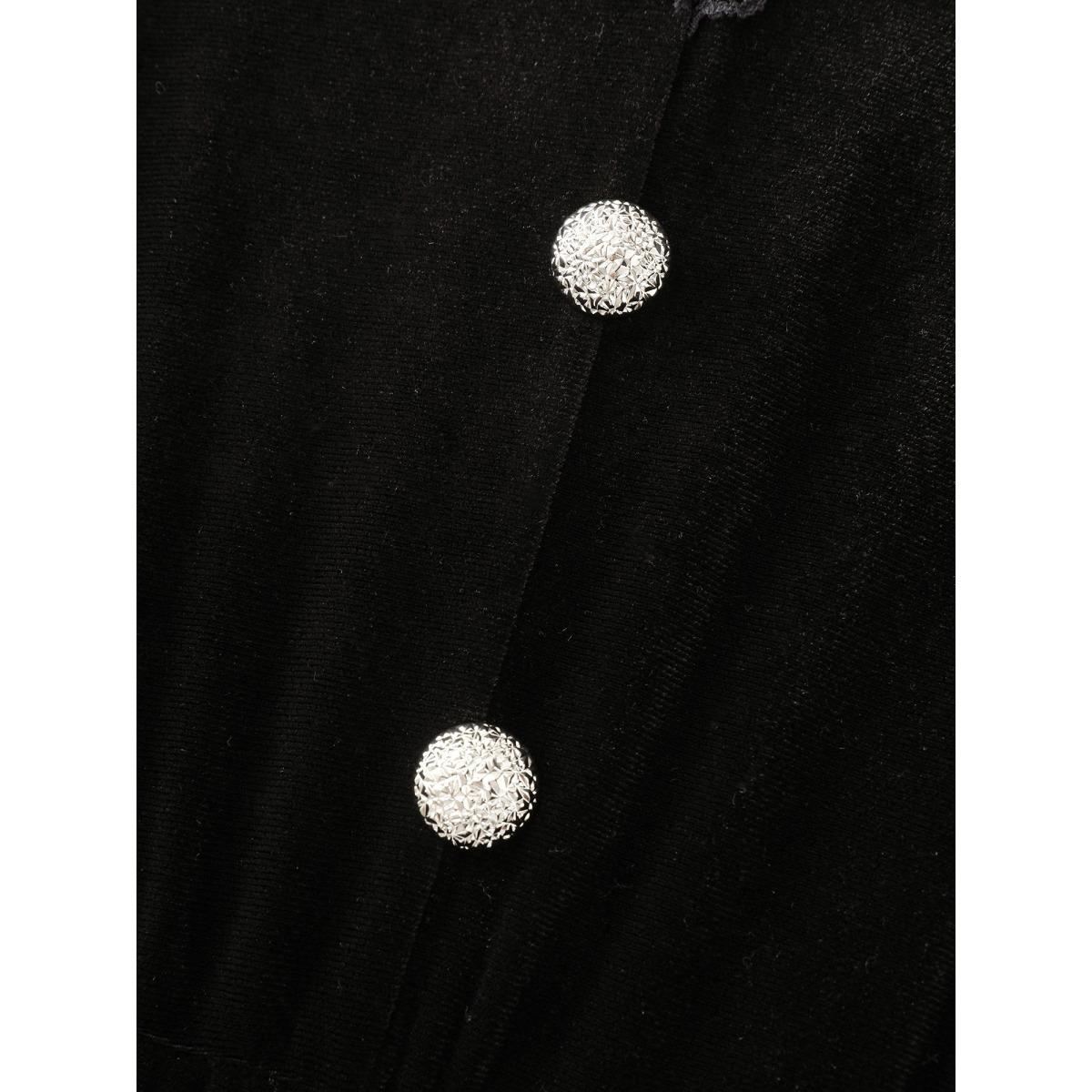 Plus Size Velvet Sheer Floral Lace Midi Dress Black Women Romantic Patchwork Deep V-neck Long Sleeve Curvy BloomChic 28/5X Product Image