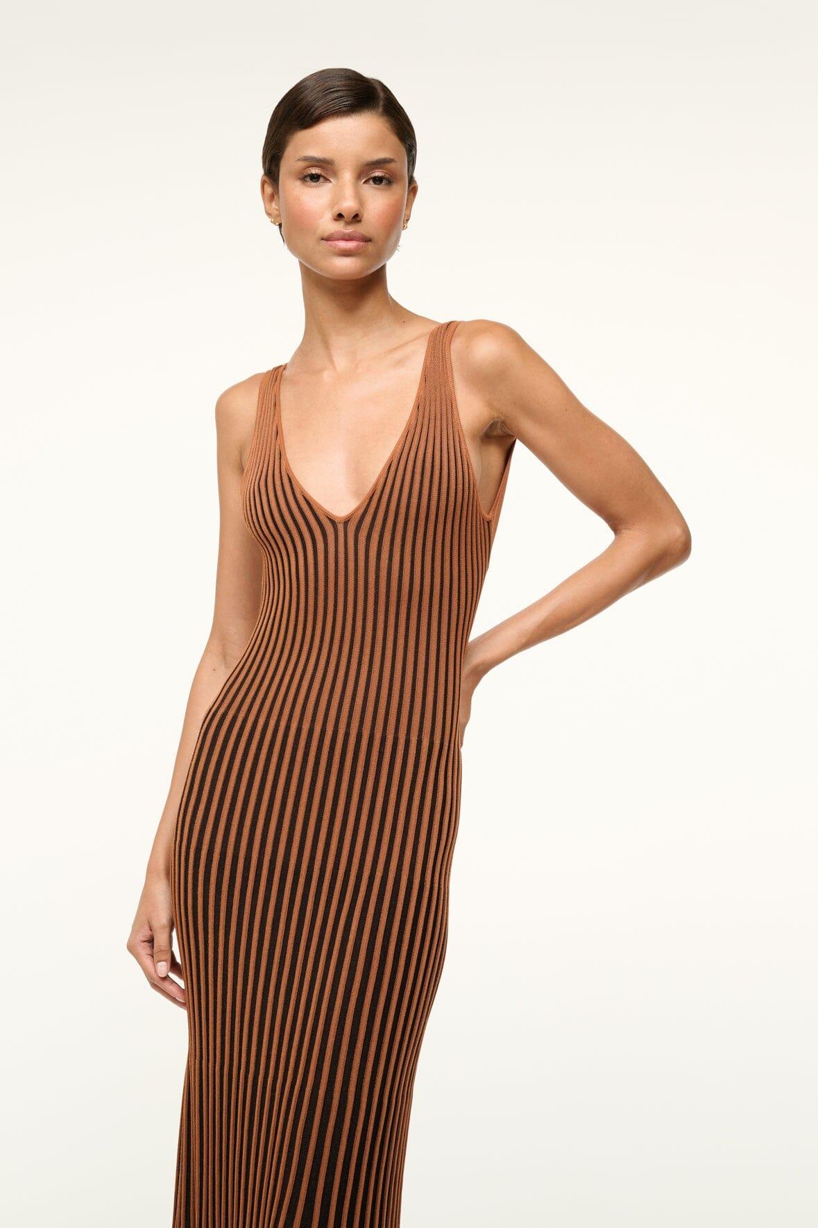CLARETTA DRESS | TAN BLACK Product Image