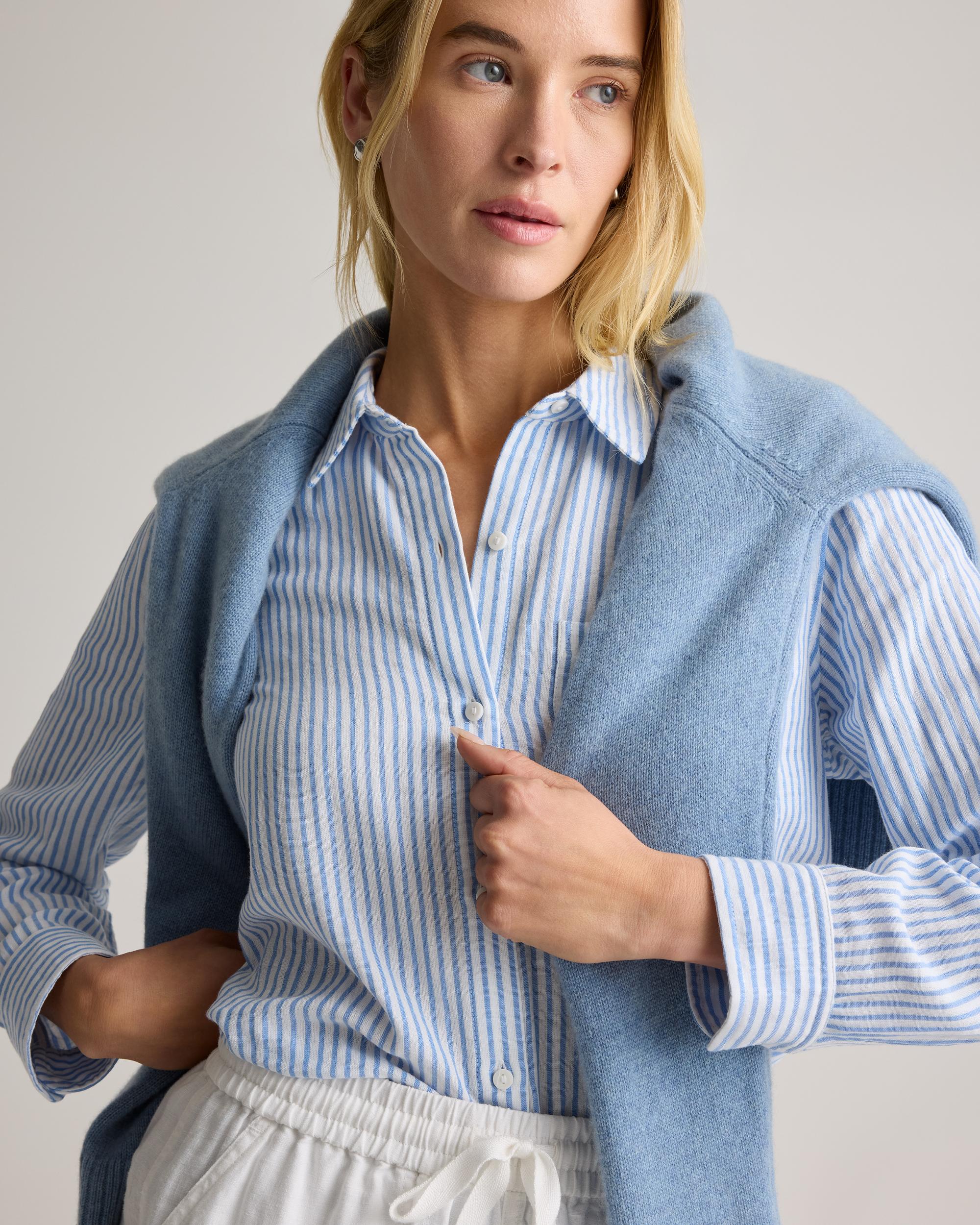 Quince | Women's Gauze Long Sleeve Shirt Organic Cotton Product Image