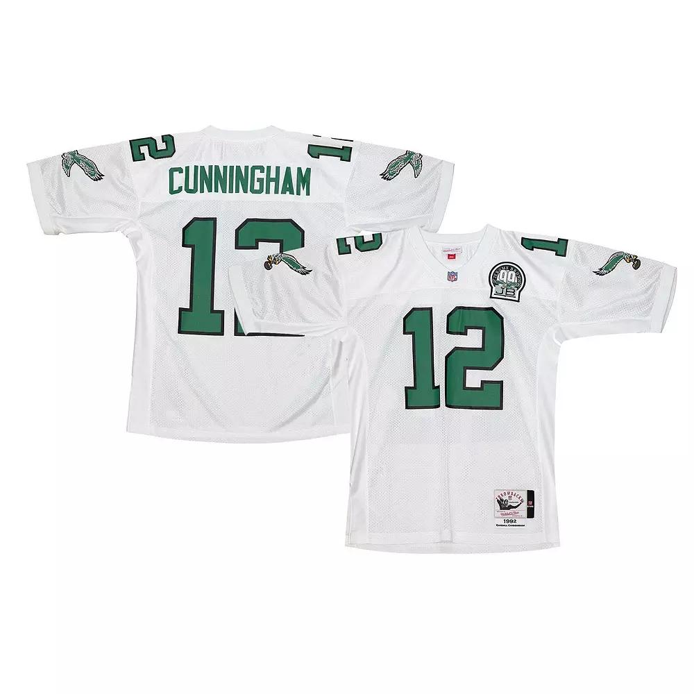 Men's Mitchell & Ness Randall Cunningham White Philadelphia Eagles 1992 Authentic Jersey,  Product Image