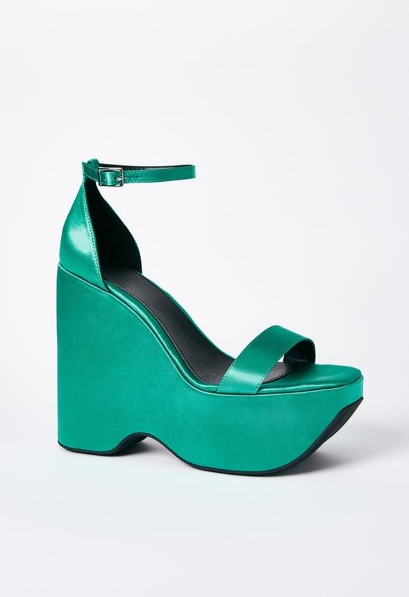 JustFab Margaux Platform Loafer Pump Womens Black/ White Size 8.5 Product Image