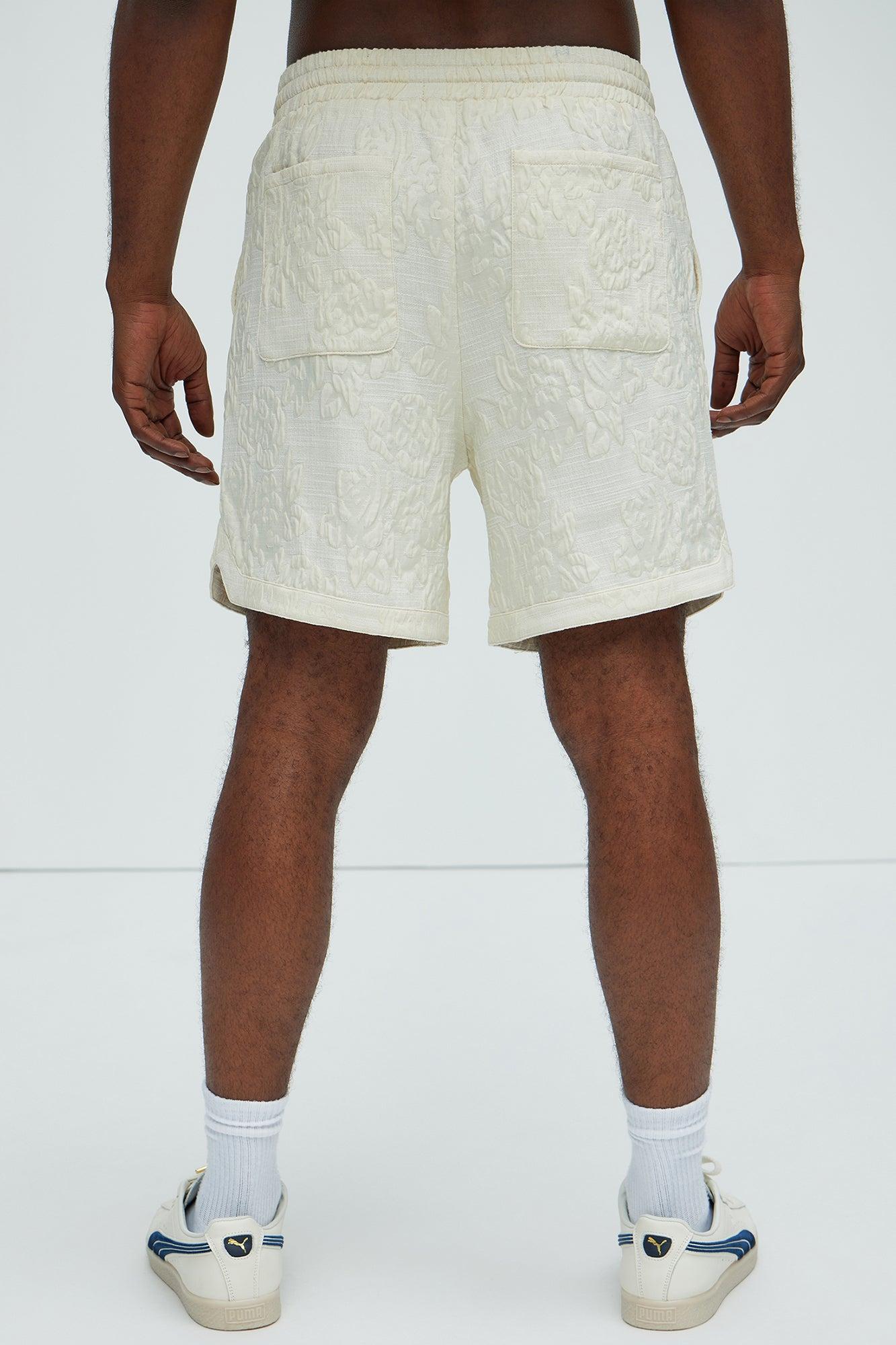Bartlett Jacquard Shorts - White/combo Product Image