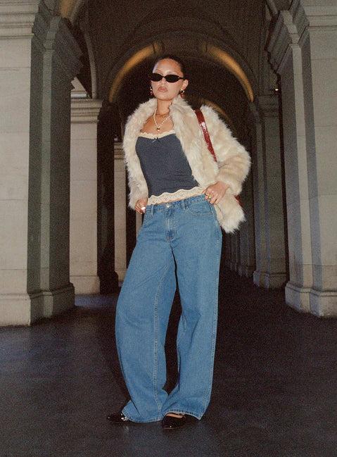 Maryanne Mid Rise Relaxed Jeans Mid Wash Denim Tall Product Image