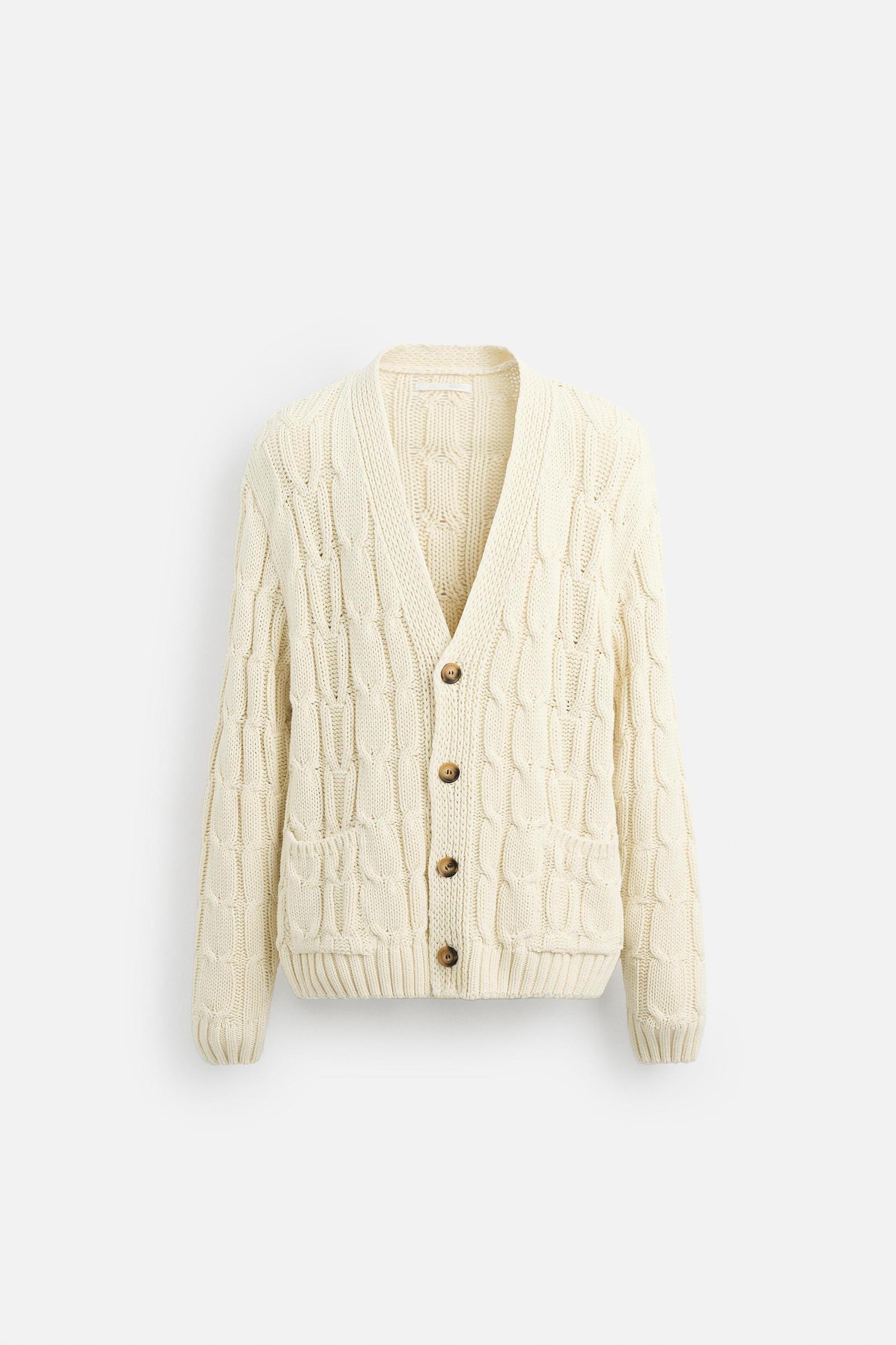 TEXTURED WEAVE WOVEN CARDIGAN Product Image