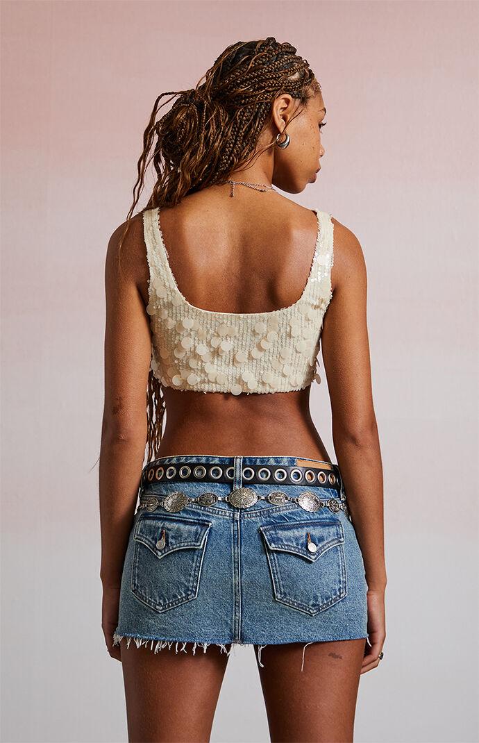 Tatianna Sequin Micro Tank Top Product Image