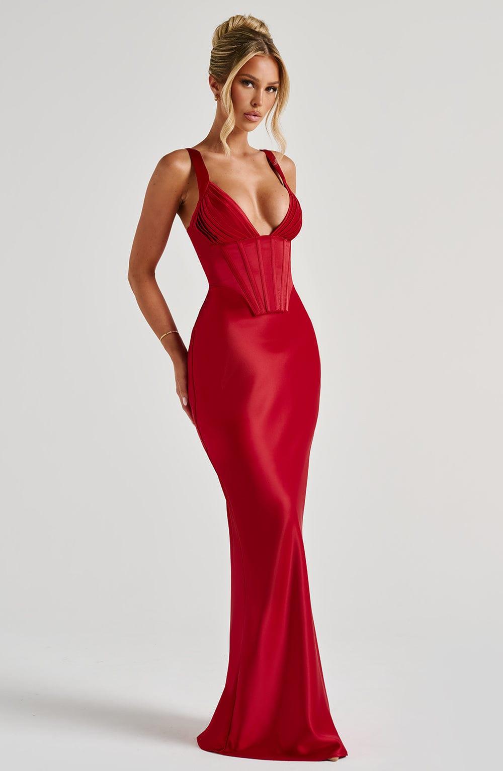 Shae Maxi Dress - Red Product Image