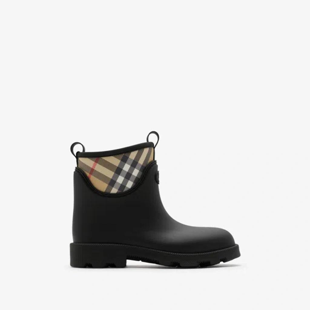BURBERRY Women Marsh Stamp Rubber Ankle Boots In Gray Product Image