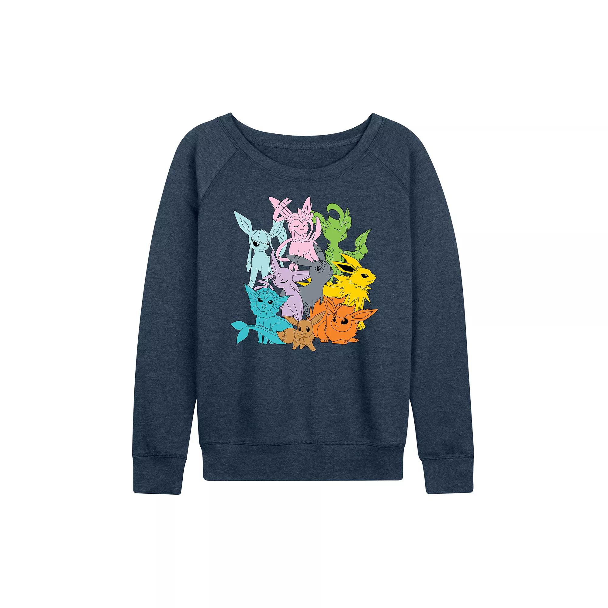 Women's Pokemon Eevolutions French Terry Long Sleeve Tee,  Product Image