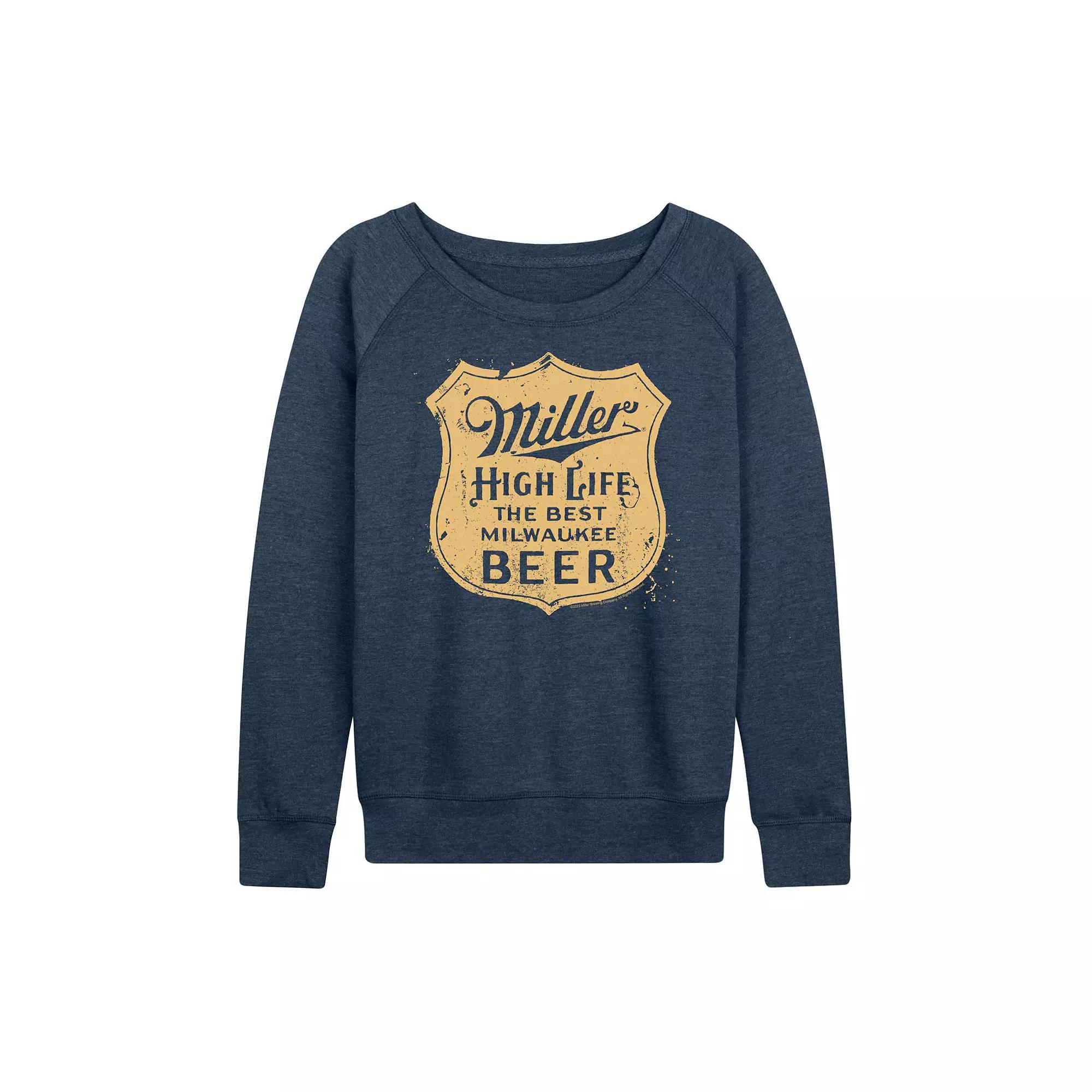 Women's Miller High Life Vintage Crest Lightweight French Terry Sweatshirt,  Product Image