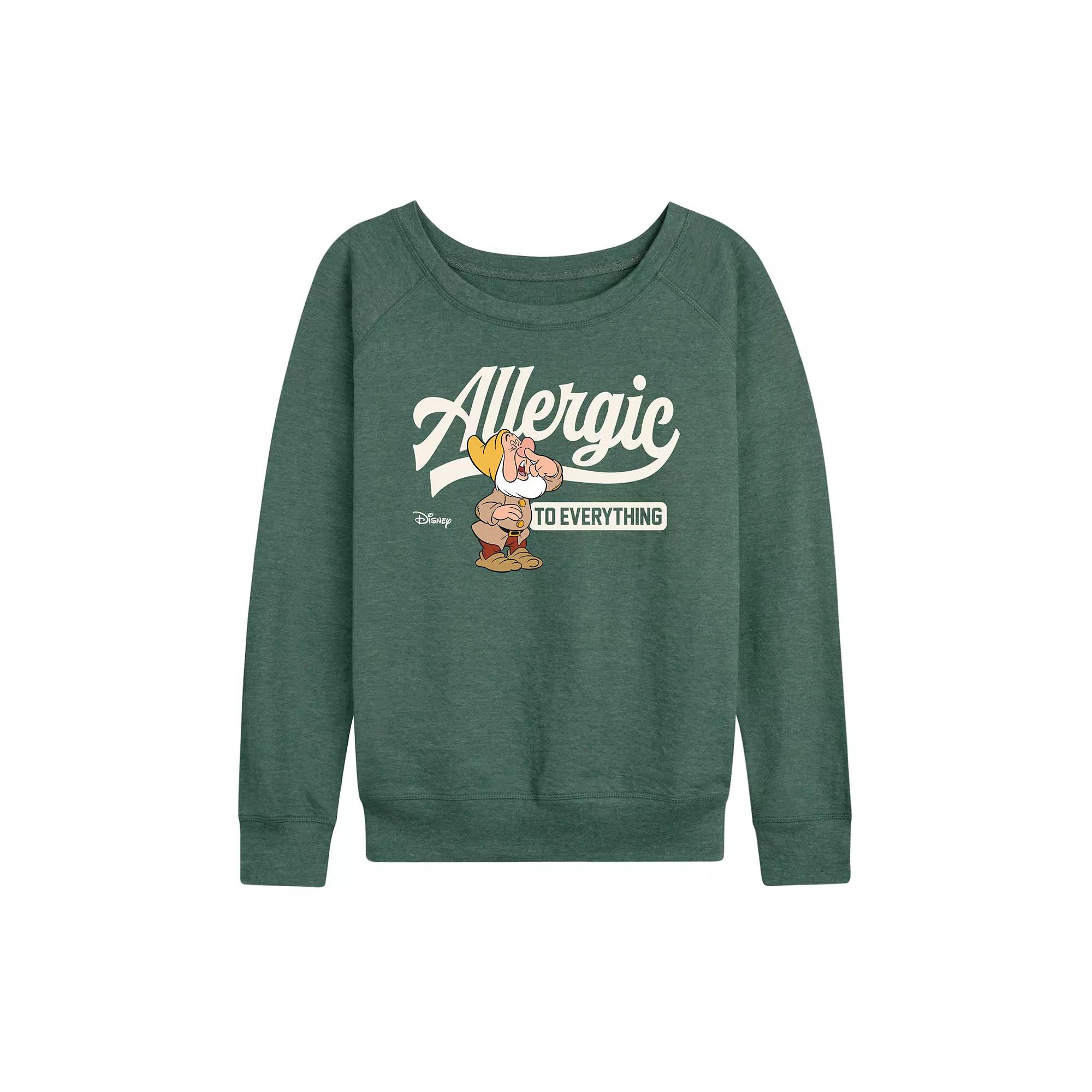 Disney's Snow White and the Seven Dwarfs Sneezy Women's French Terry Long Sleeve Tee, Girl's,  Product Image