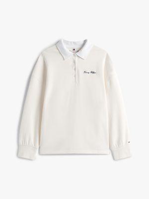 Embroidered Logo Pique Rugby Sweatshirt Product Image