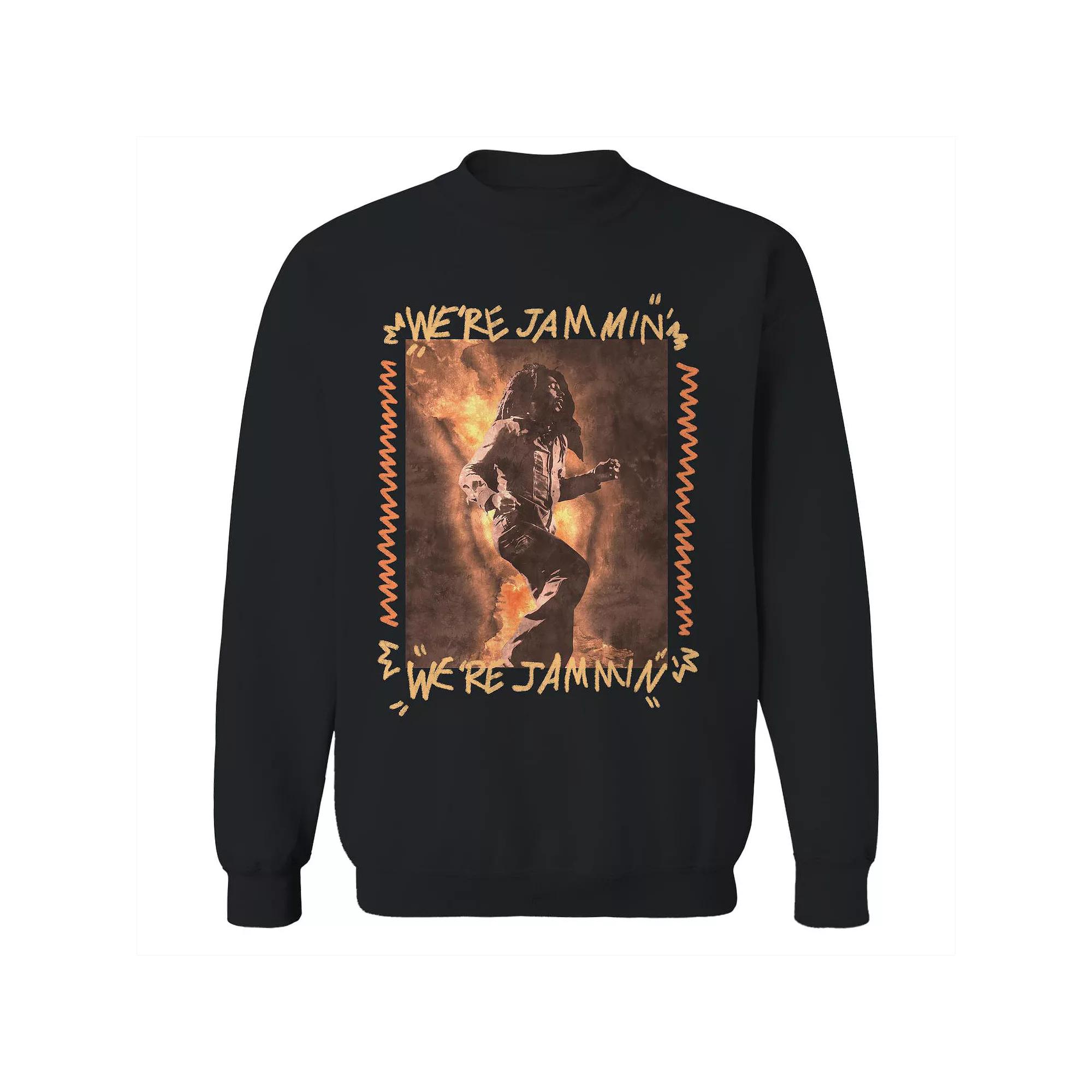 Junior's Bob Marley Were Jammin Photo Graphic Fleece Sweatshirt, Women's,  Product Image