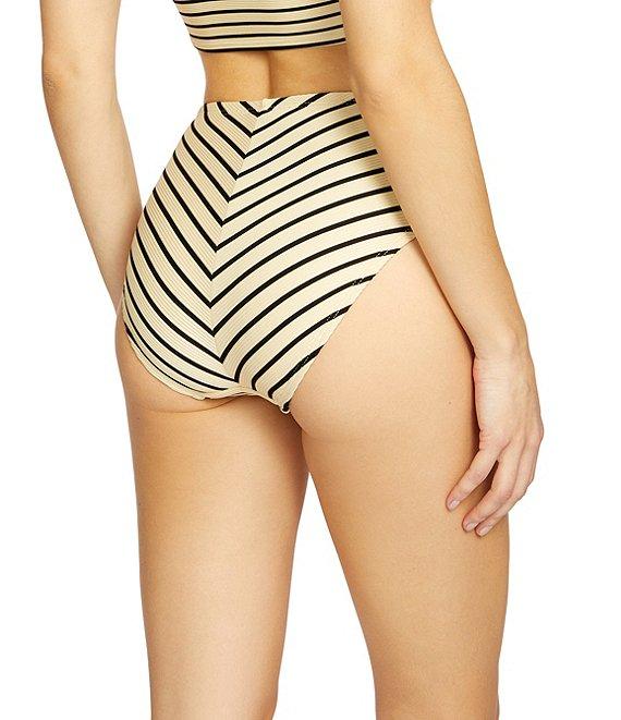 ROBIN PICCONE Parker Stripe High Waist Swim Bottom Product Image