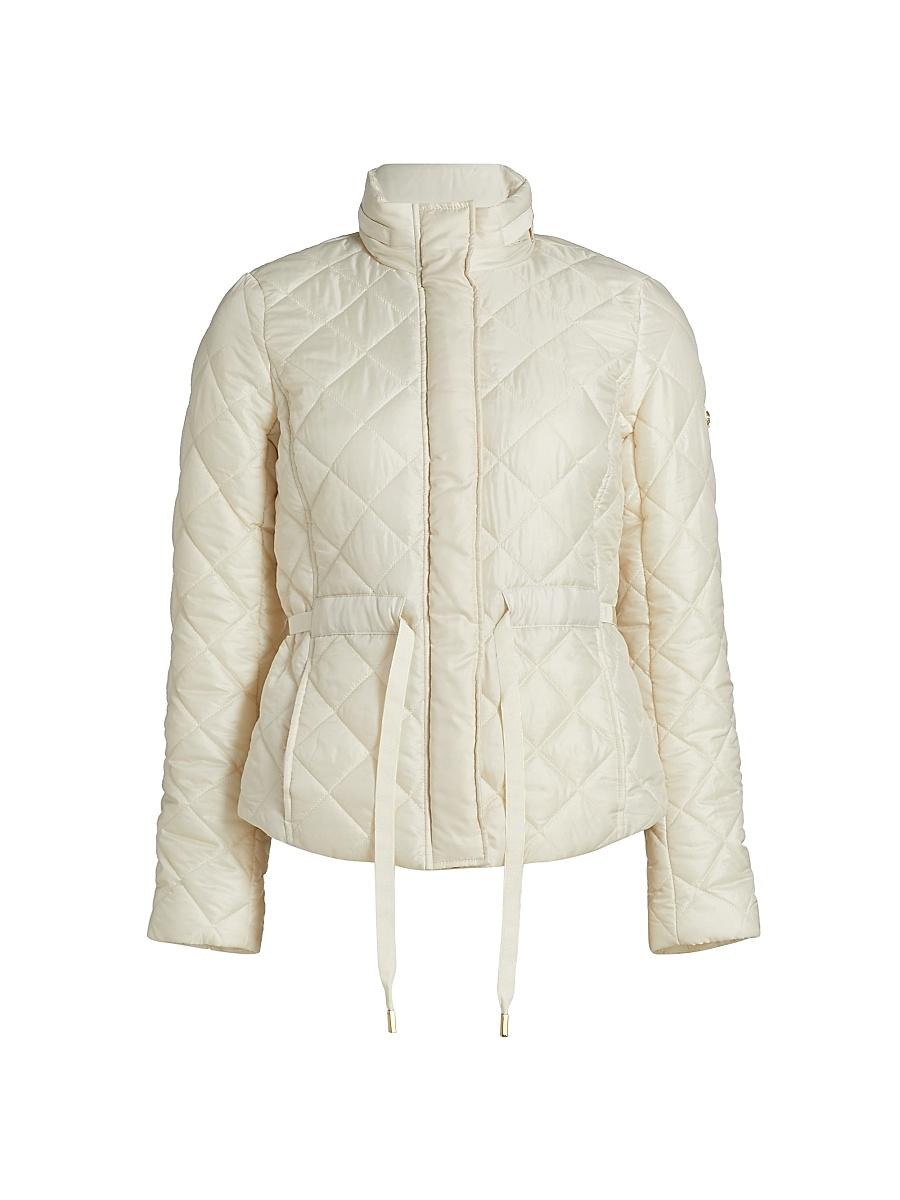 Womens Belted Puffer Jacket Product Image