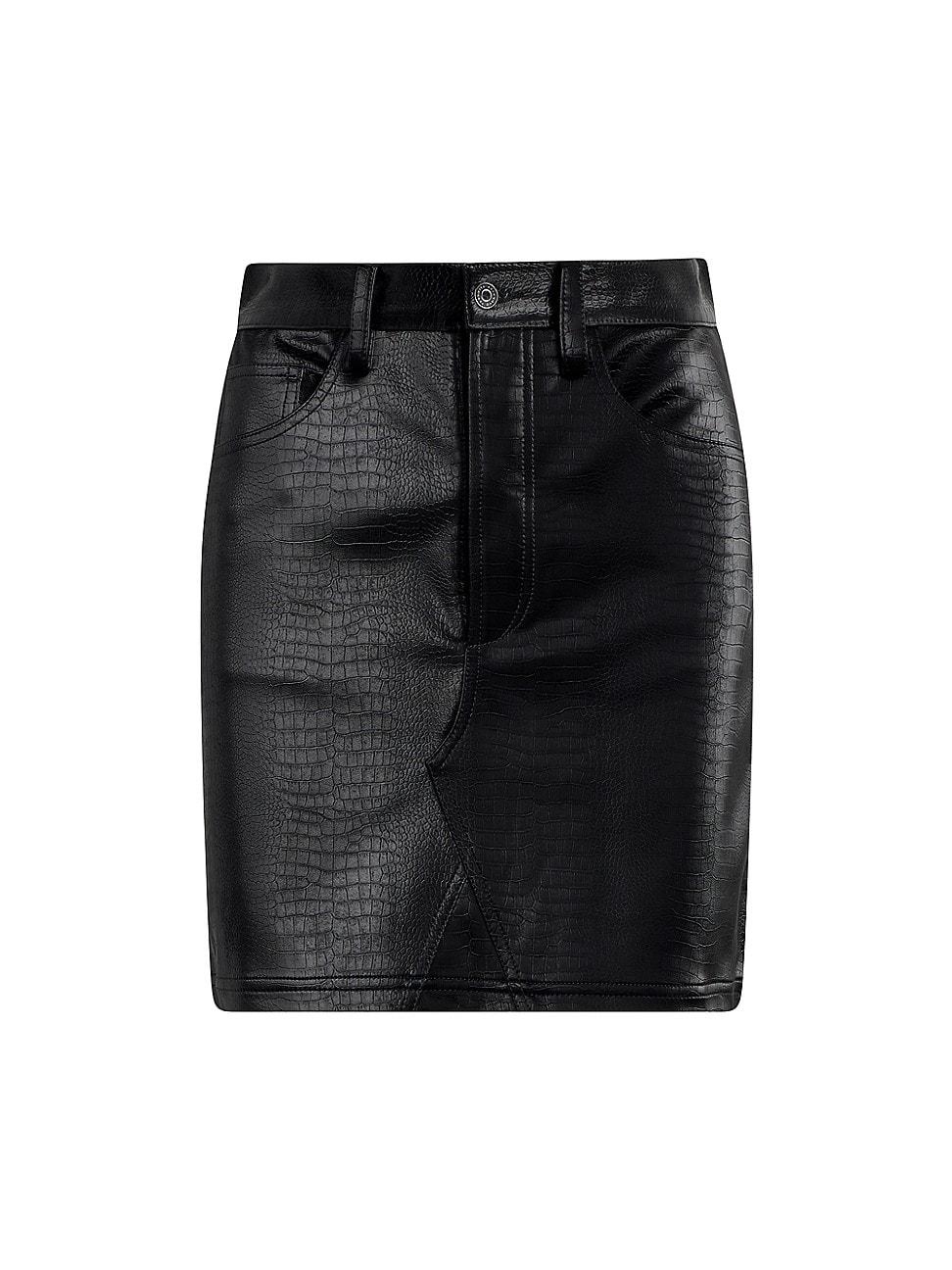 Womens The Shay Faux Leather Miniskirt Product Image