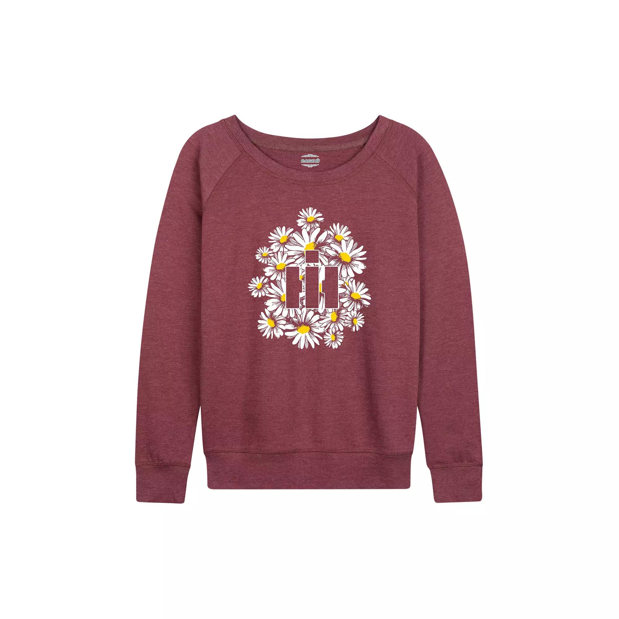 Women's Case IH Logo Daisies French Terry Long Sleeve Tee,  Product Image