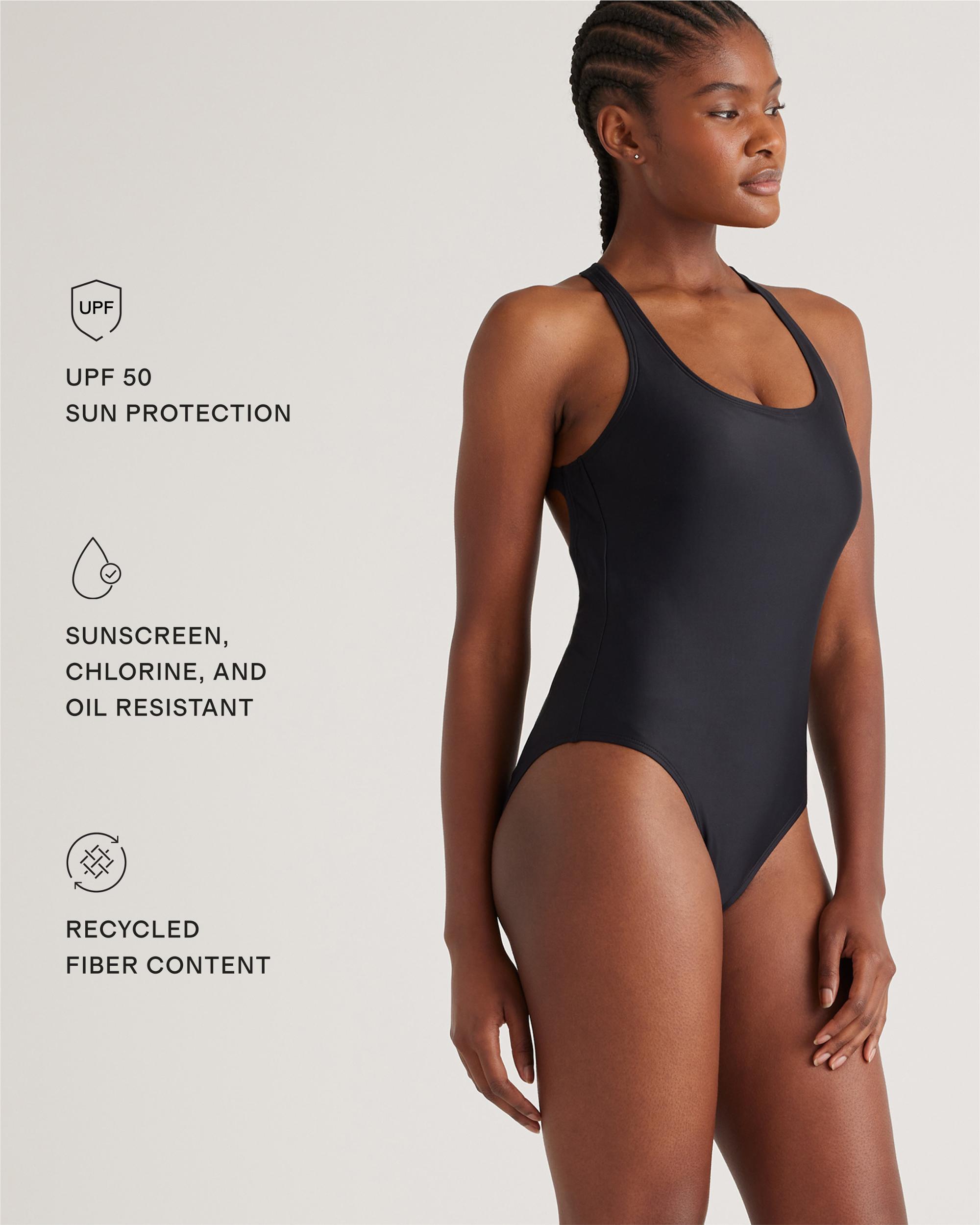 Quince | Women's Italian Cross-Back One-Piece Swimsuit Size XS, 78% Recycled Polyamide, 22% Spandex Product Image