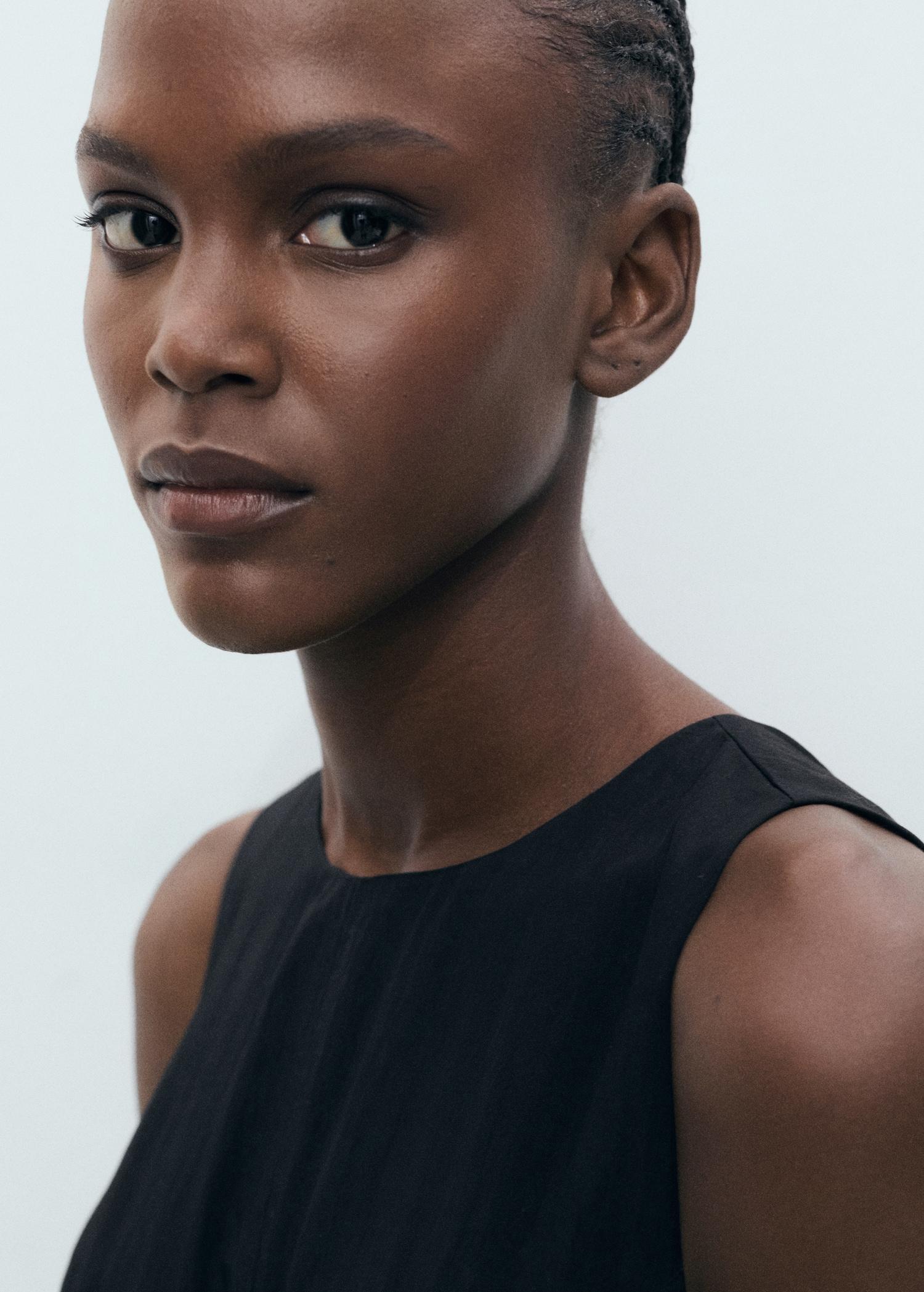 Long balloon dress - Women | MANGO USA Product Image