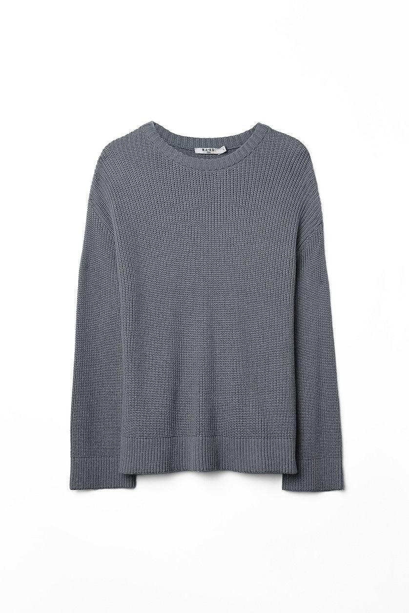 Round Neck Knitted Sweater Product Image