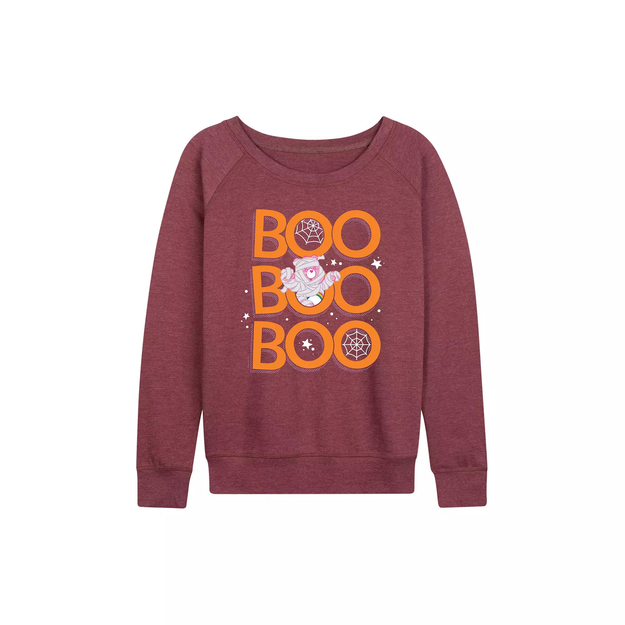 Women's Care Bears Boo Mummy Halloween French Terry Long Sleeve Tee,  Product Image