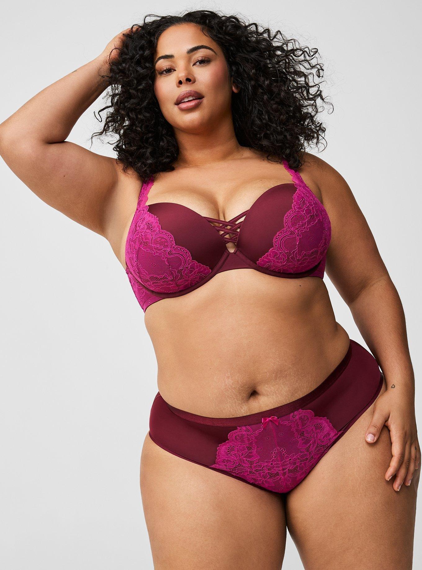 Mid-Rise Microfiber Lace Hipster Panty Product Image