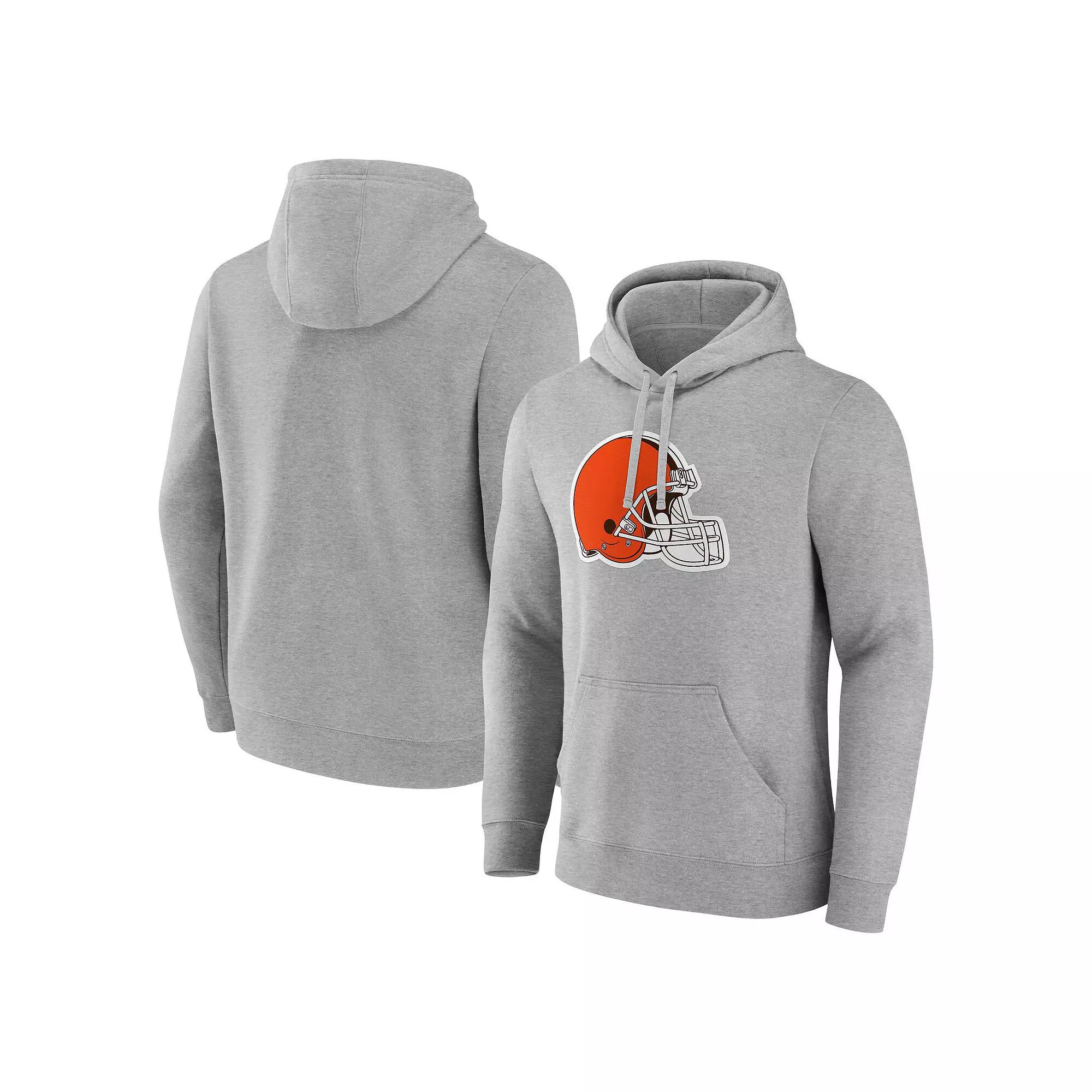 Men's Fanatics Heather Gray Cleveland Browns Deliver Fleece Pullover Hoodie,  Product Image