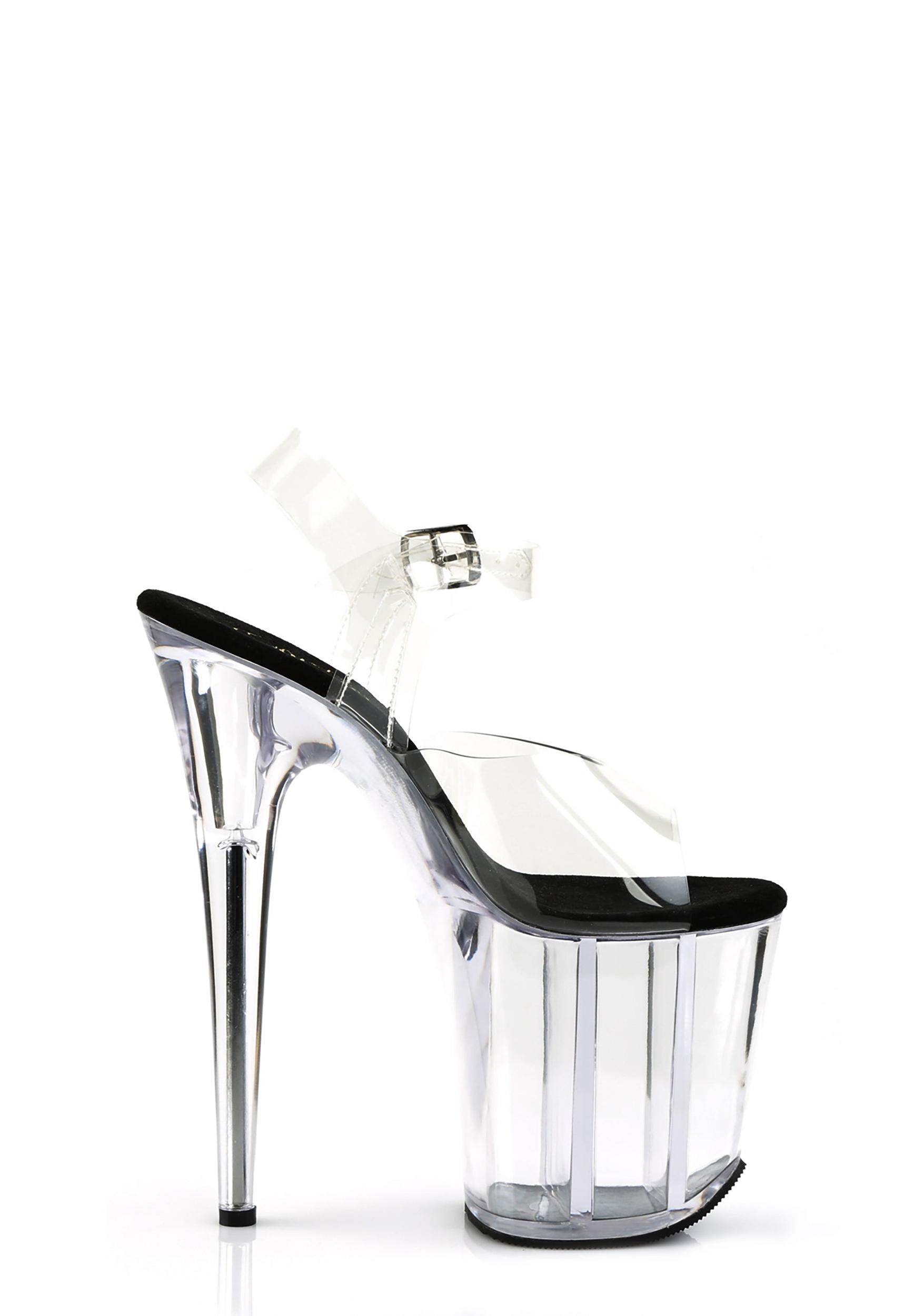 Pleaser Flamingo 808 Clear Platform Stiletto Heels Product Image