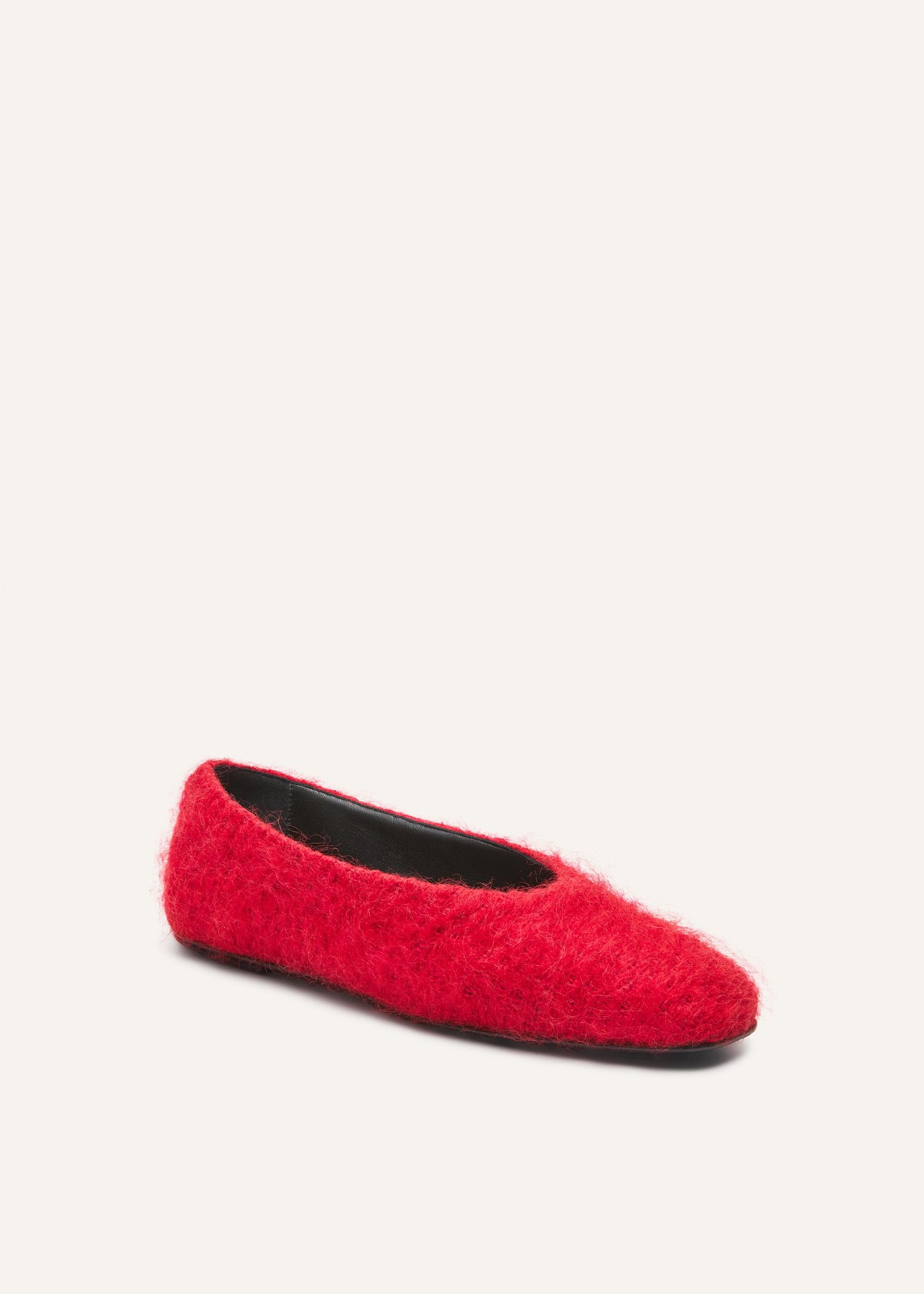 Loom-woven ballet flats in red Product Image