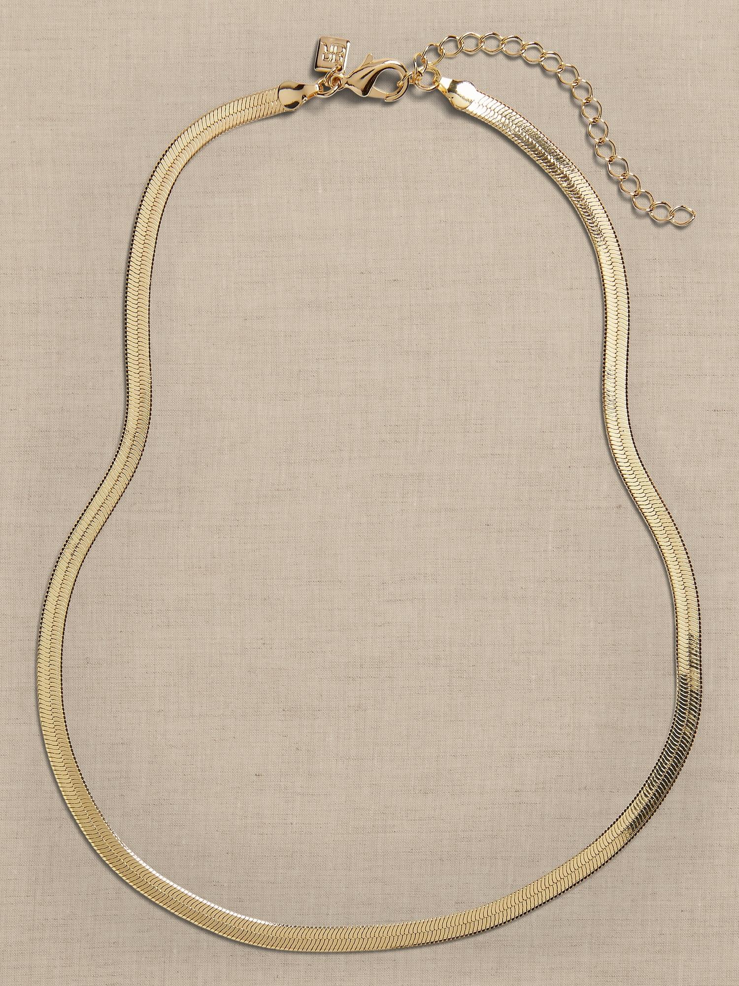 Flat Herringbone Necklace Product Image