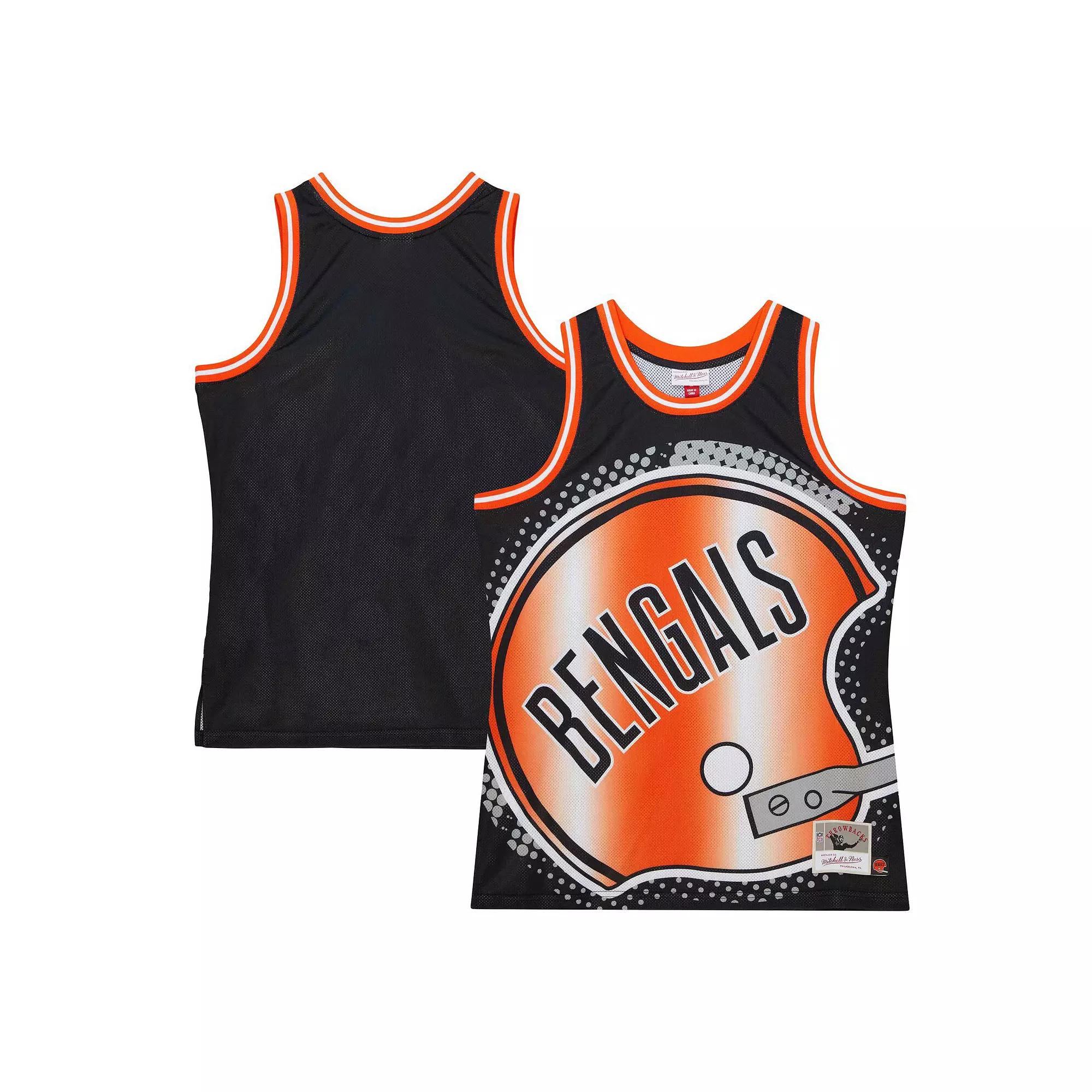 Men's Mitchell & Ness Black Cincinnati Bengals Big Face 7.0 Fashion Tank Top, Size: Small Product Image