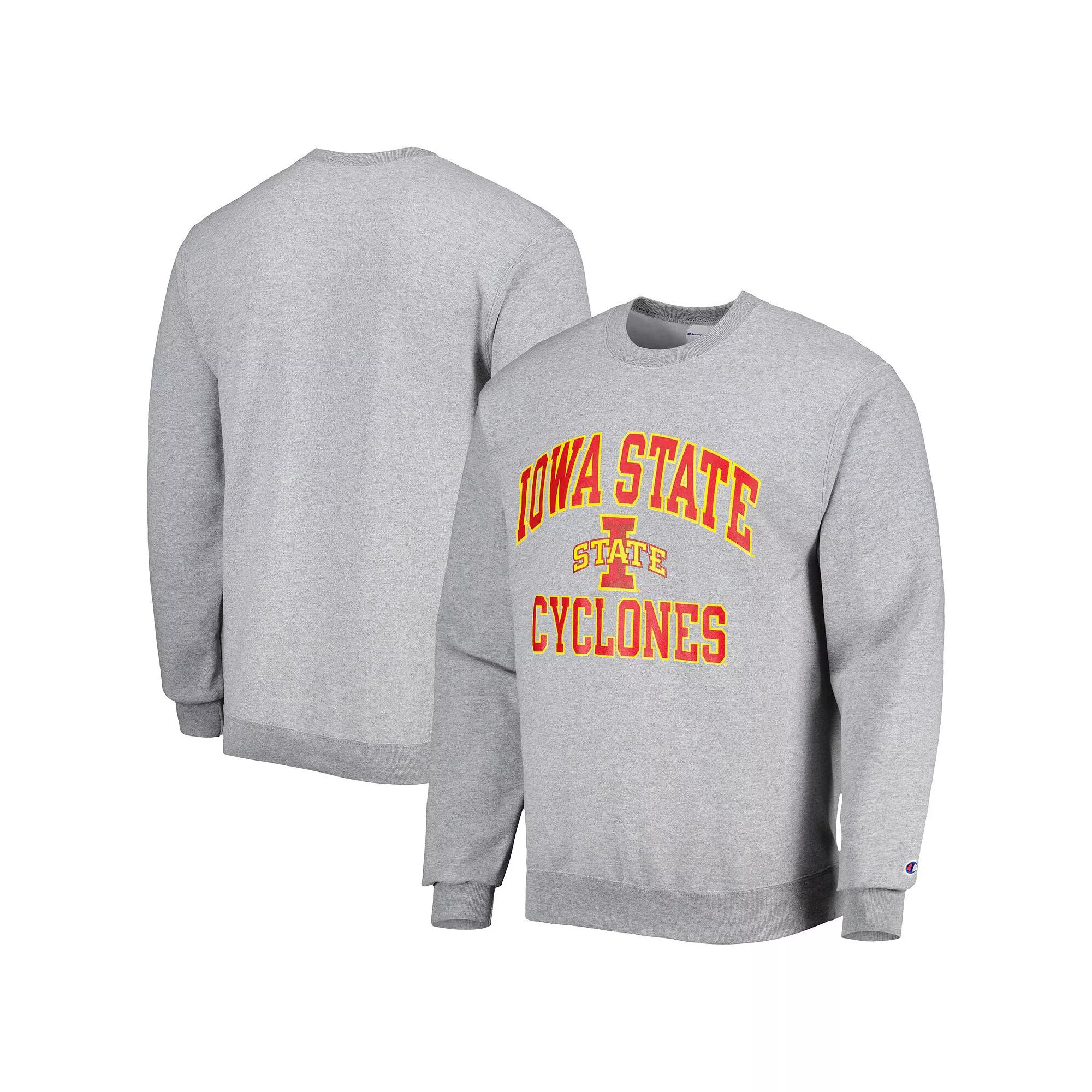 Men's Champion Heather Gray Iowa State Cyclones High Motor Pullover Sweatshirt,  Product Image