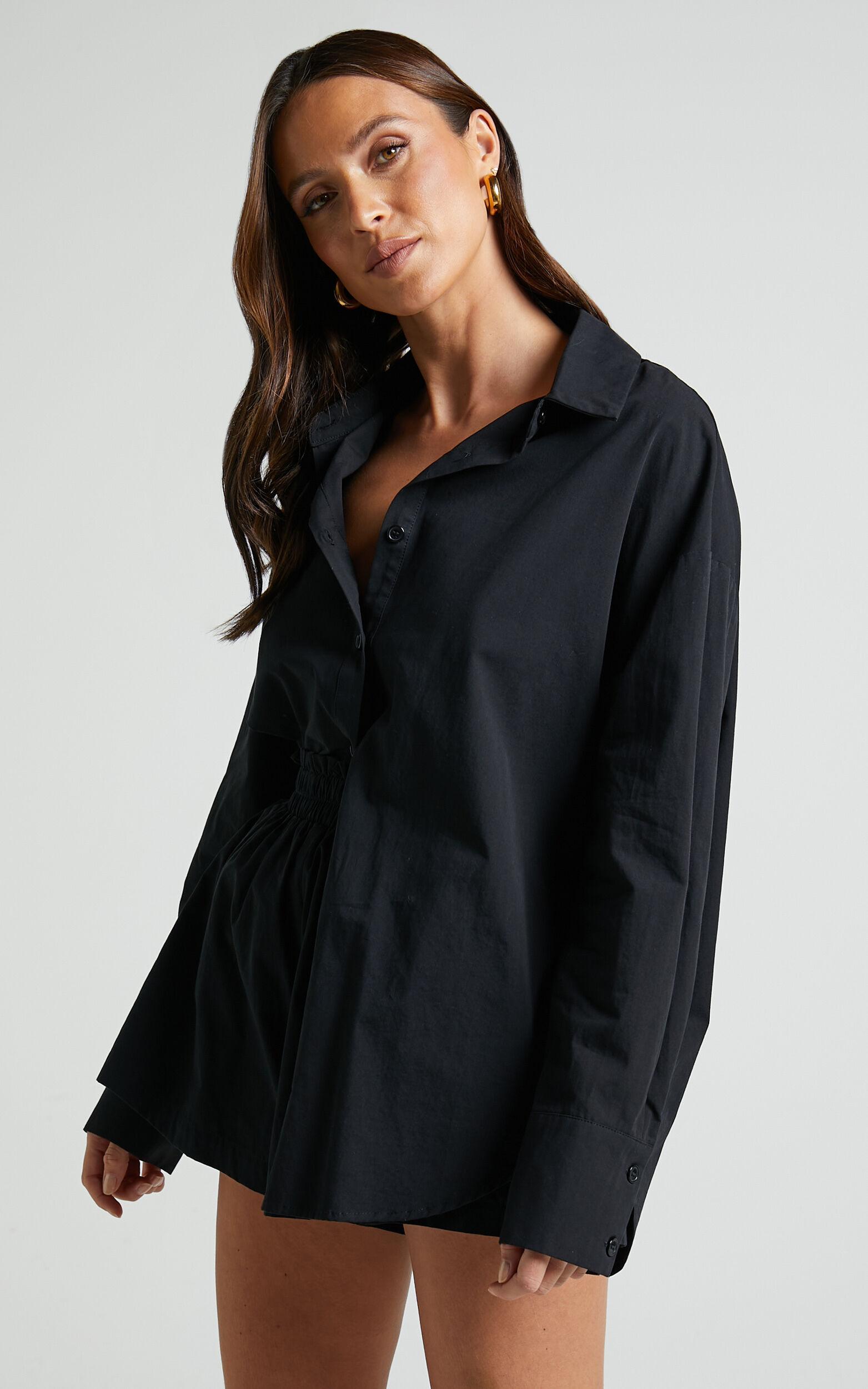 Terah Shirt - Button Up Shirt in Black Product Image
