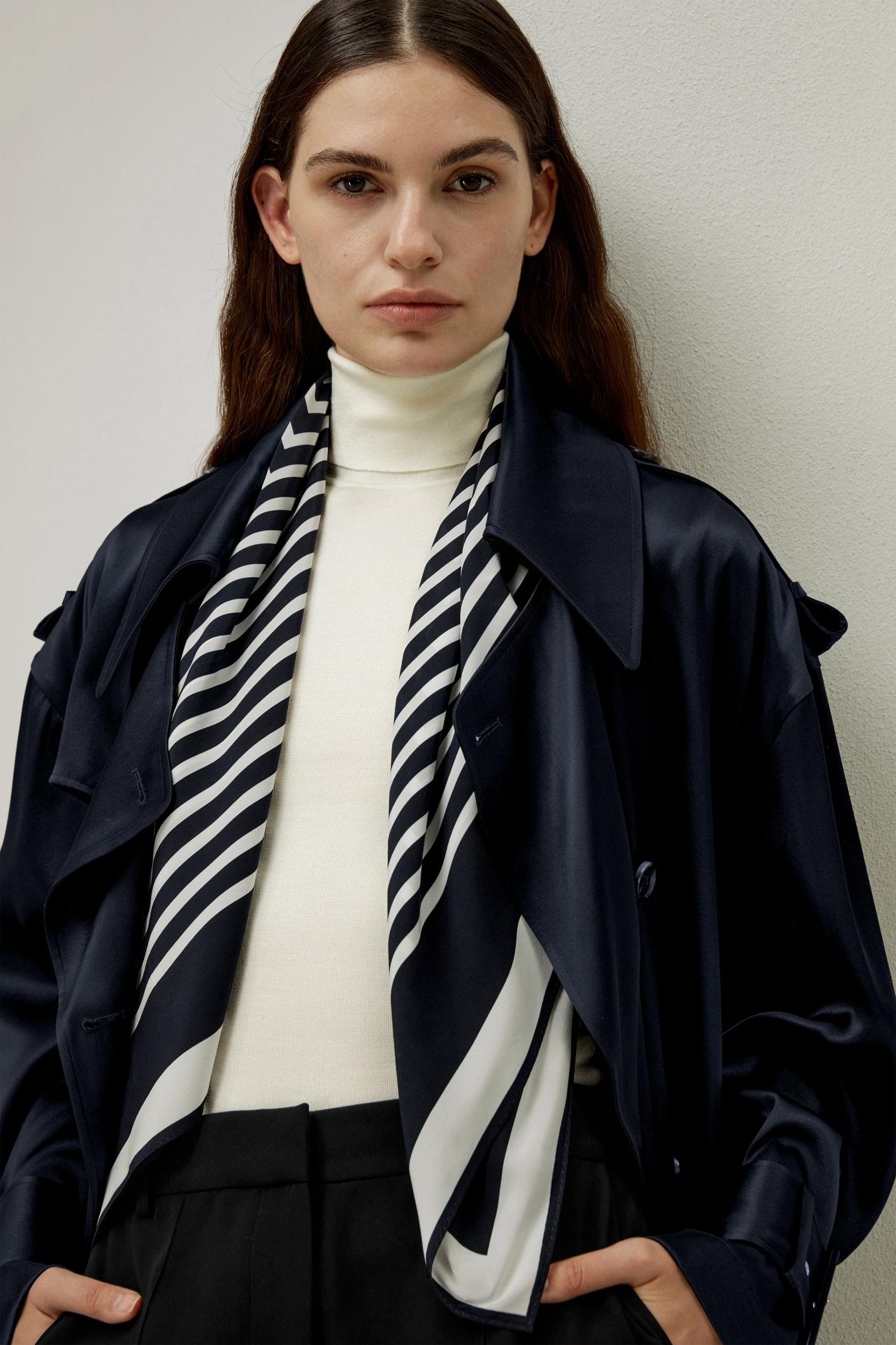 Mid-Century Pattern Silk Scarf Product Image