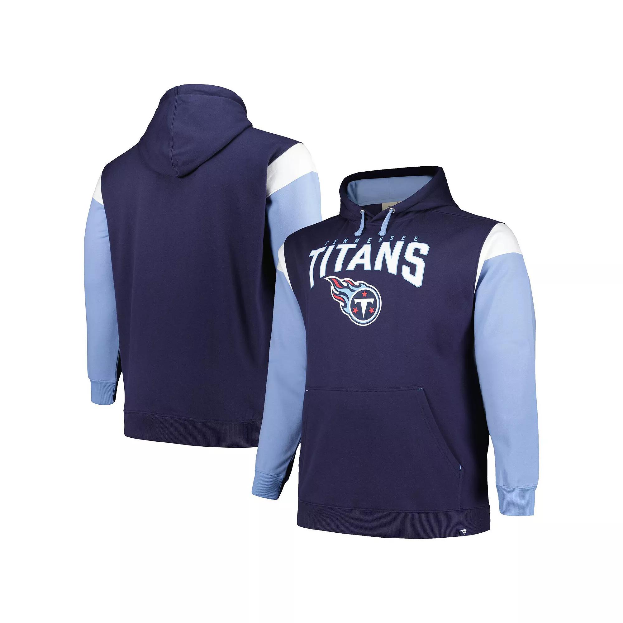 Men's Profile Navy Tennessee Titans Big & Tall Trench Battle Pullover Hoodie,  Product Image
