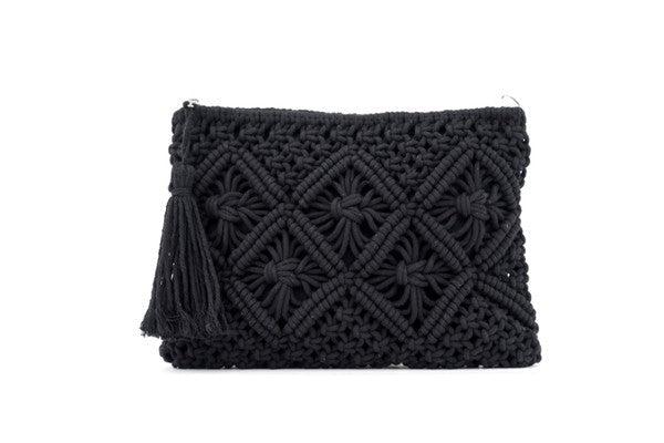 Sweet Takeaway Crochet Tassel Clutch Product Image
