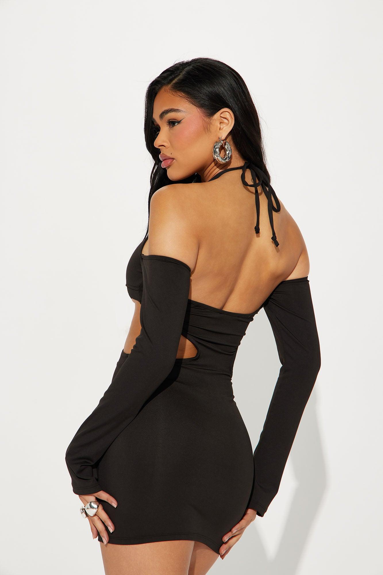 Stepping Out Cut Out Mini Dress - Black Product Image