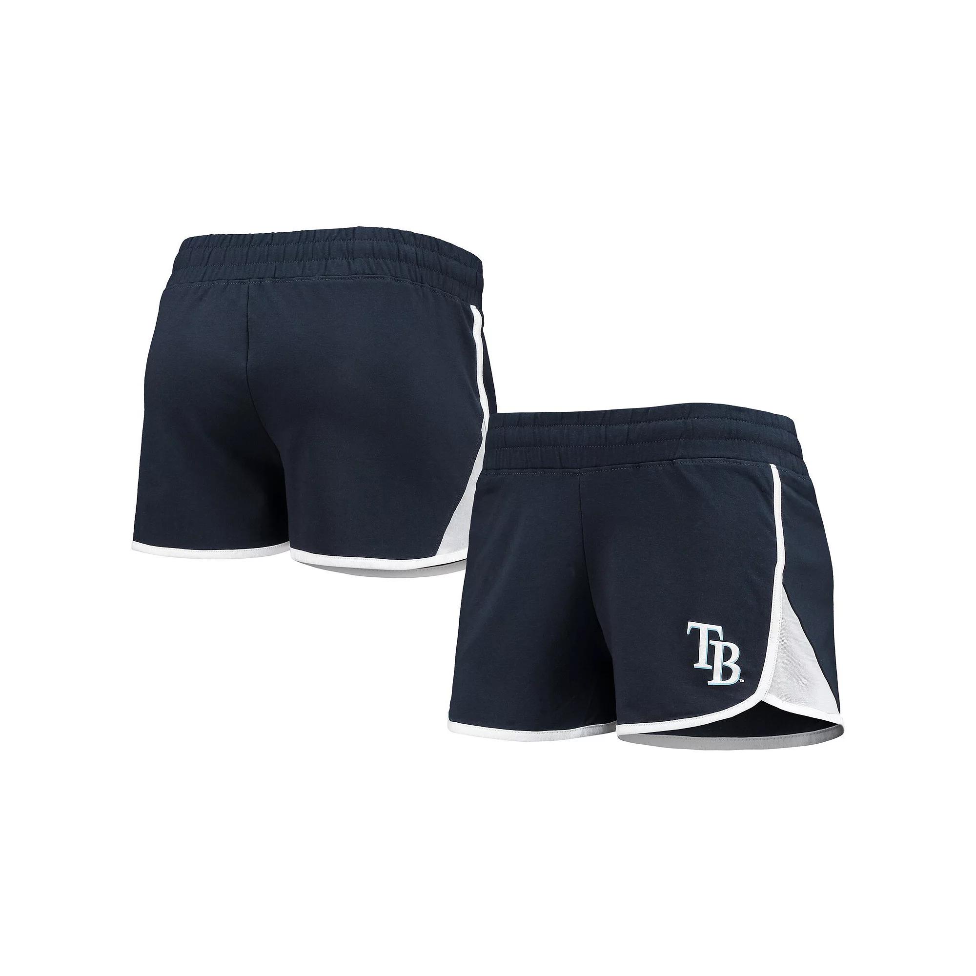 Women's New Era Navy Tampa Bay Rays Stretch French Terry Shorts, Size: 3XL, Blue Product Image
