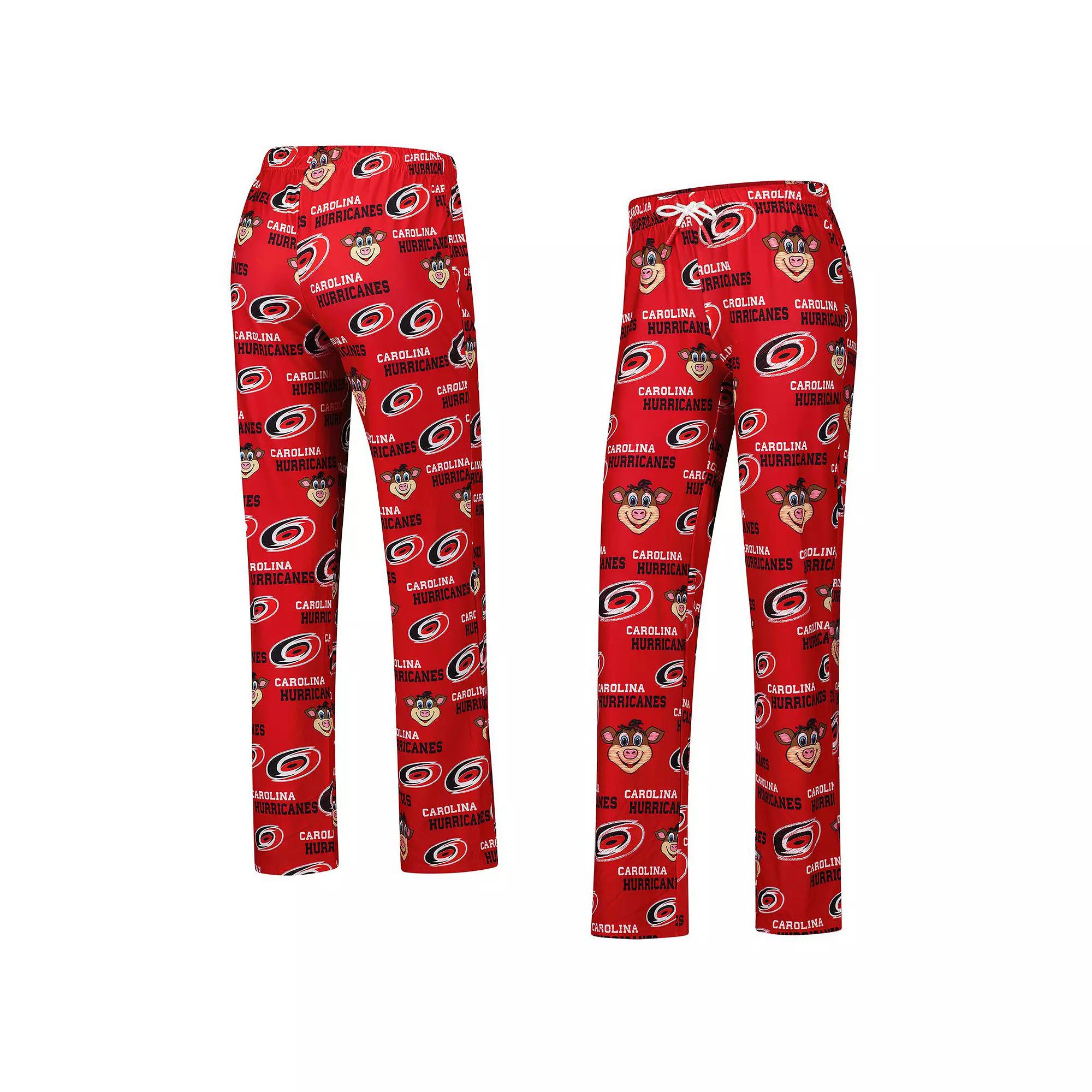 Women's Concepts Sport Red Carolina Hurricanes Zest Allover Print Knit Pants,  Product Image