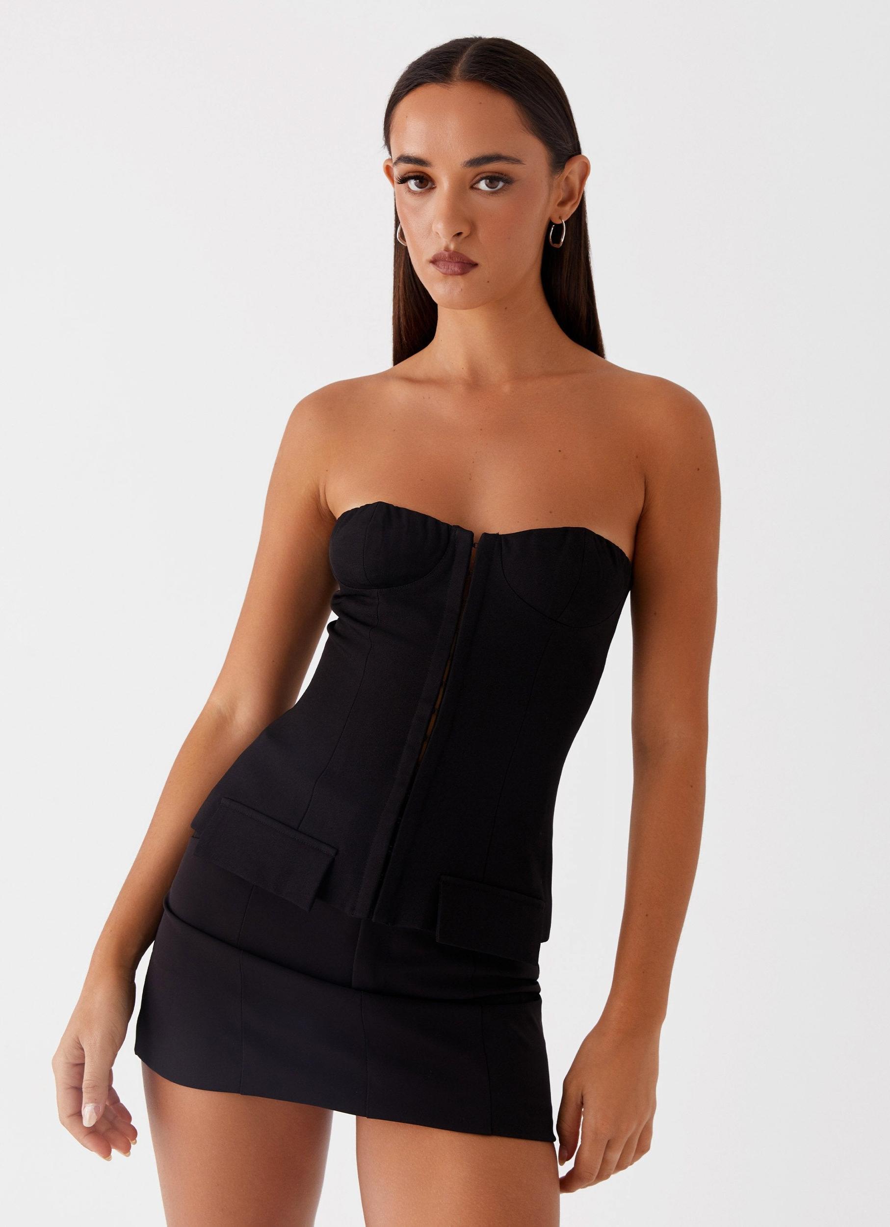 Jeanie Corset Top - Black Product Image