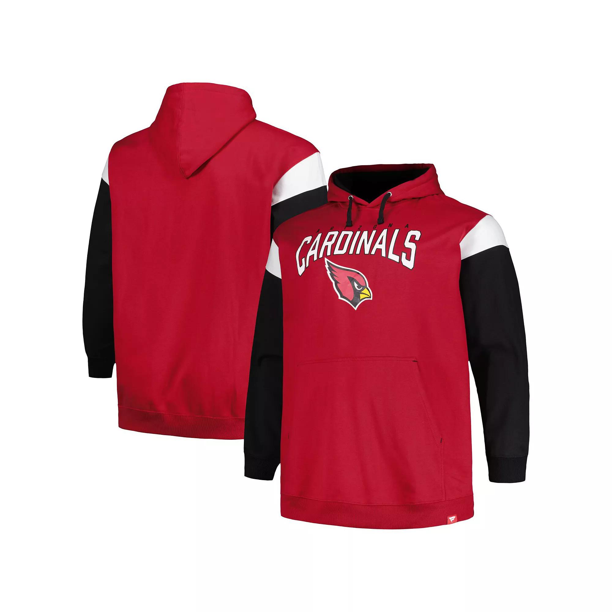 Men's Profile Cardinal Arizona Cardinals Big & Tall Trench Battle Pullover Hoodie,  Product Image