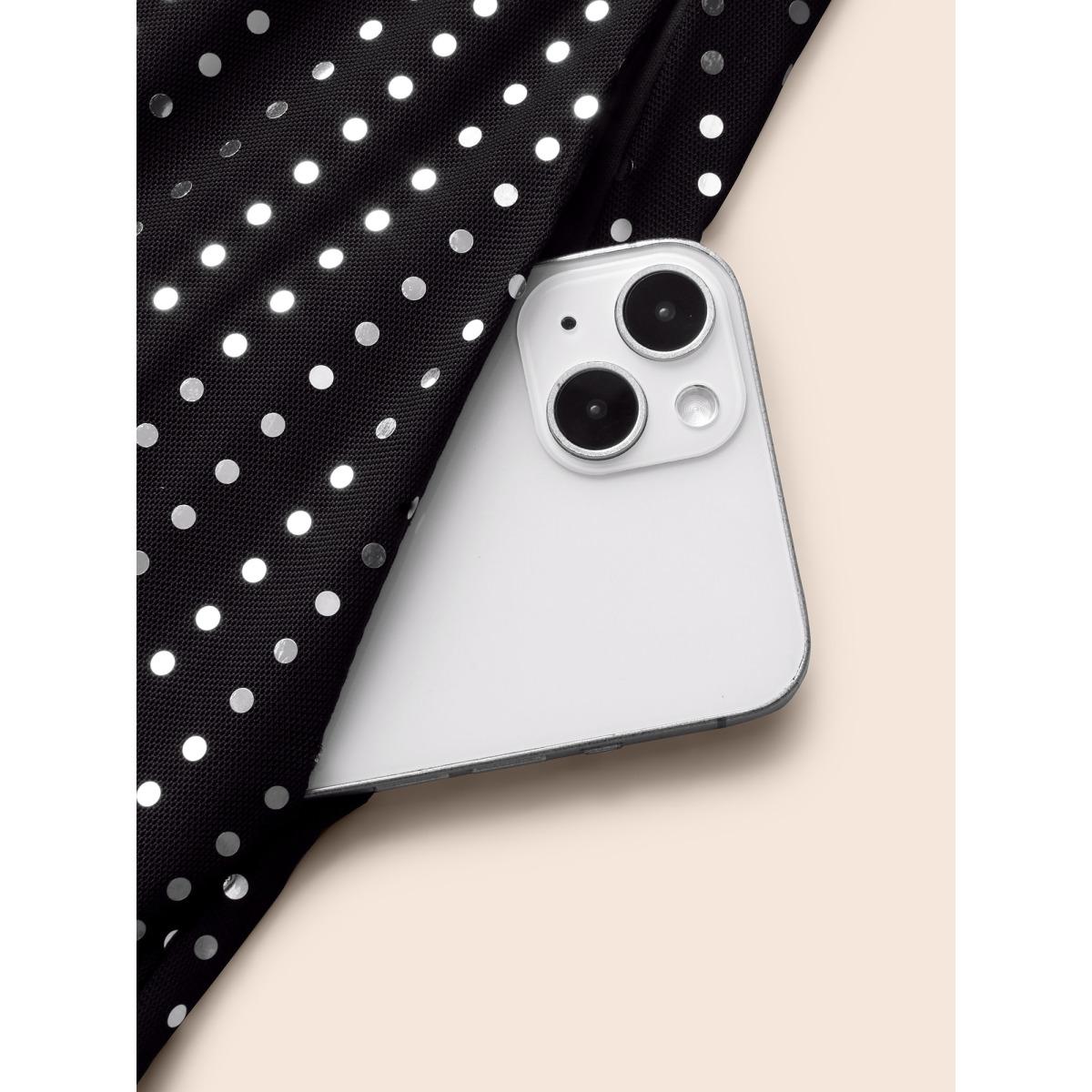 Plus Size Round Neck Sequin Mesh Tank Dress Black Women Cocktail Texture Round Neck Sleeveless Curvy BloomChic 18-20/2X Product Image