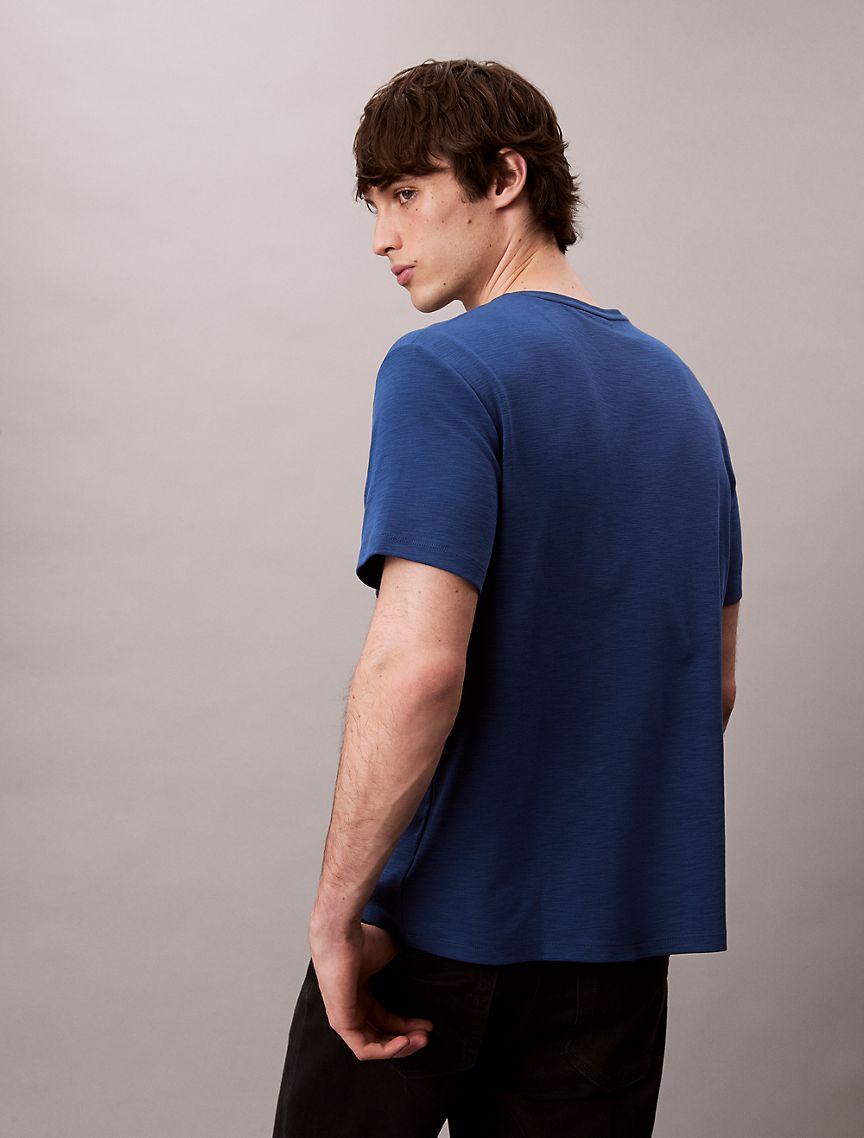 Cotton Relaxed Henley T-Shirt  Product Image
