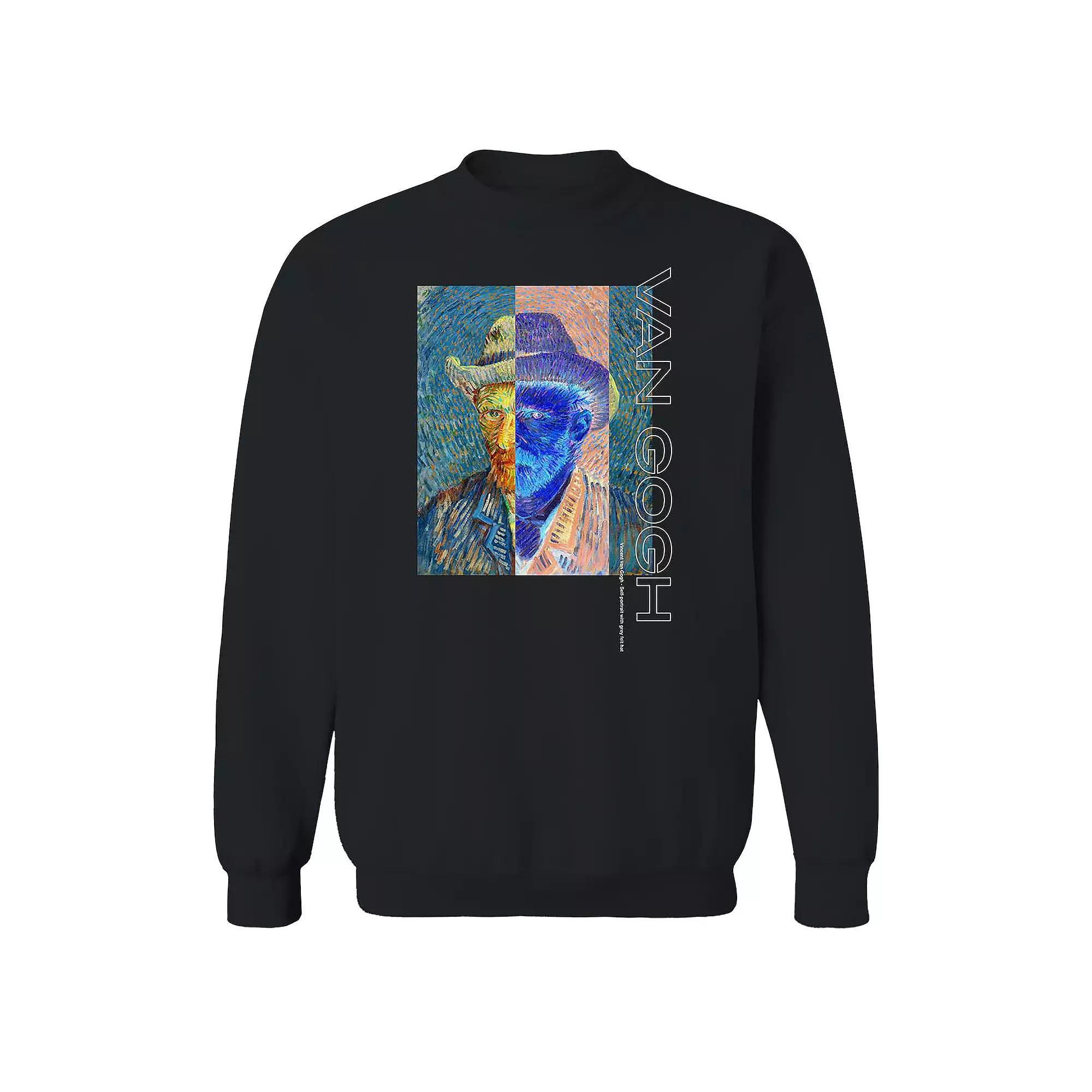 Men's apoh - Van Gogh Grey Felt Hat Graphic Sweatshirt,  Product Image